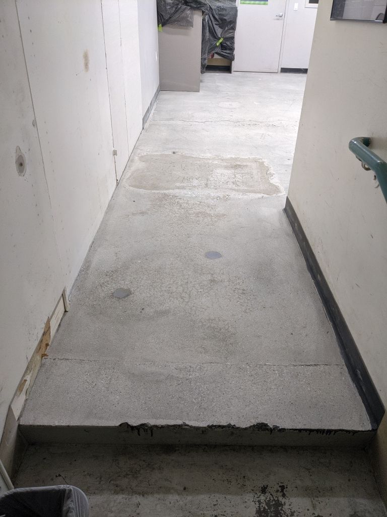 Commercial Flooring using Solid Haze Grey by Croc Coatings, LLC