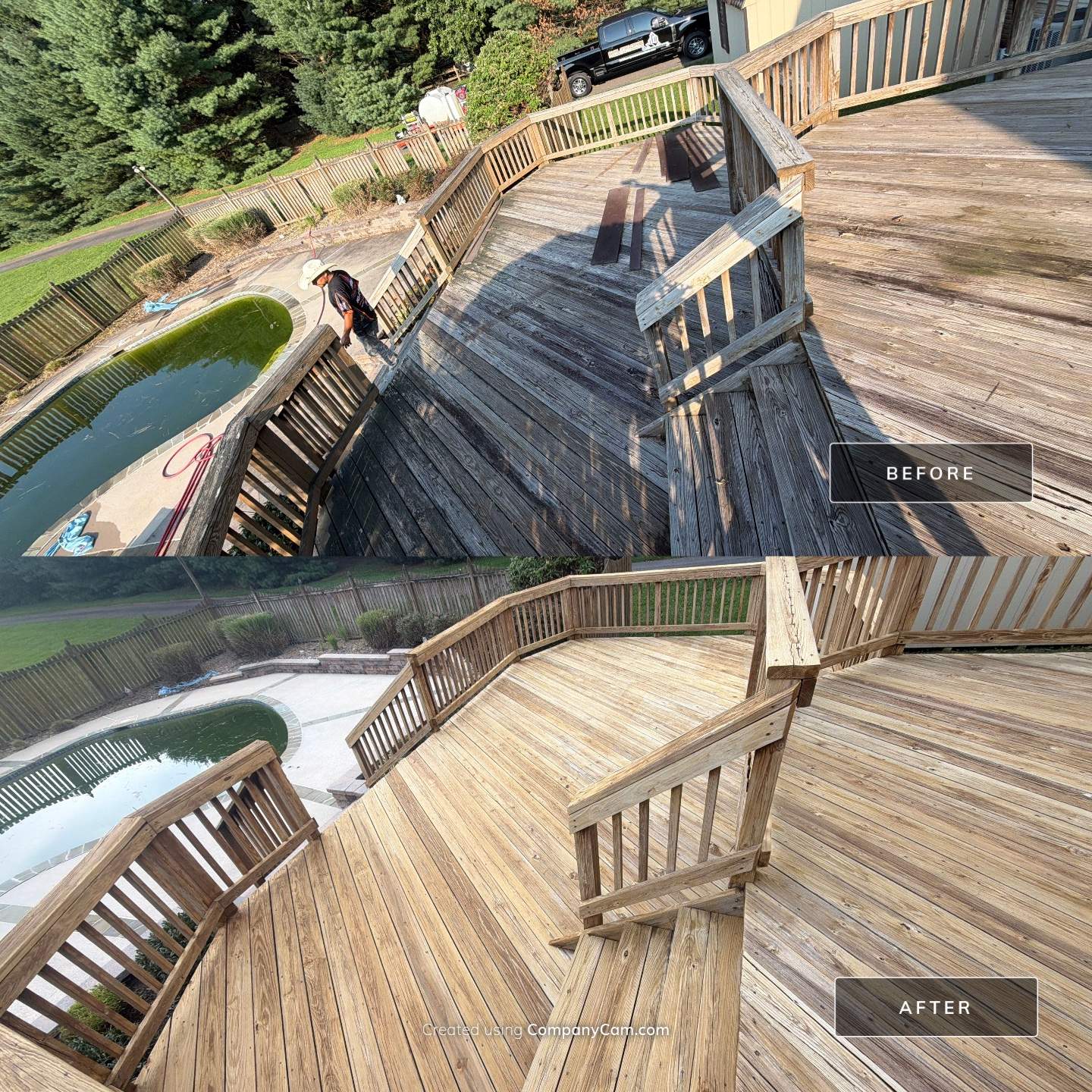 Howard County Residential Exterior Refresh and Pool Deck Restoration by Baltimore Pressure Washers Inc.