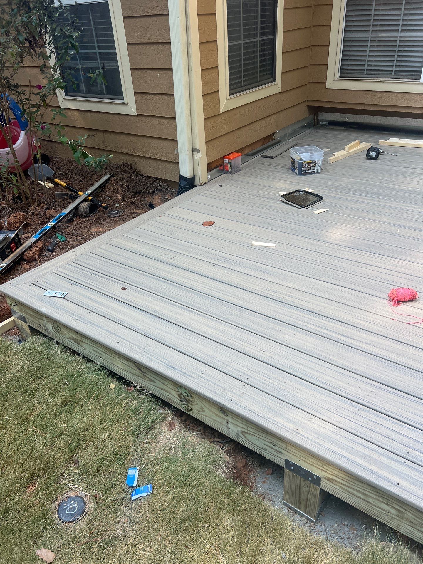 Trex Deck Build, Shed Roof Porch Install, and Door Replacement in Alpharetta, GA by Nelson Exteriors