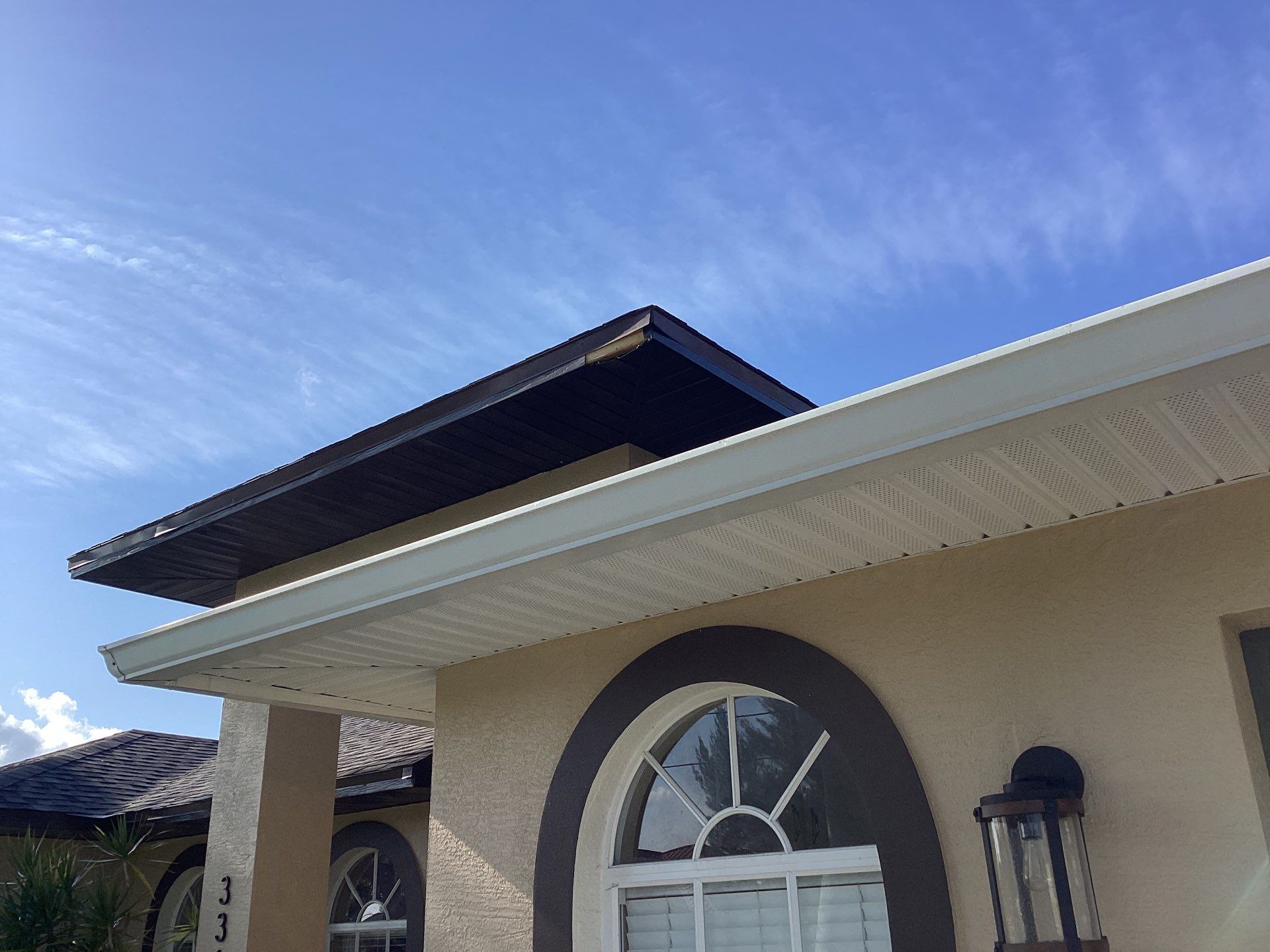 Musket Brown Gutter Installation and Soffit Fascia in Cape Coral FL by Gutter Professors