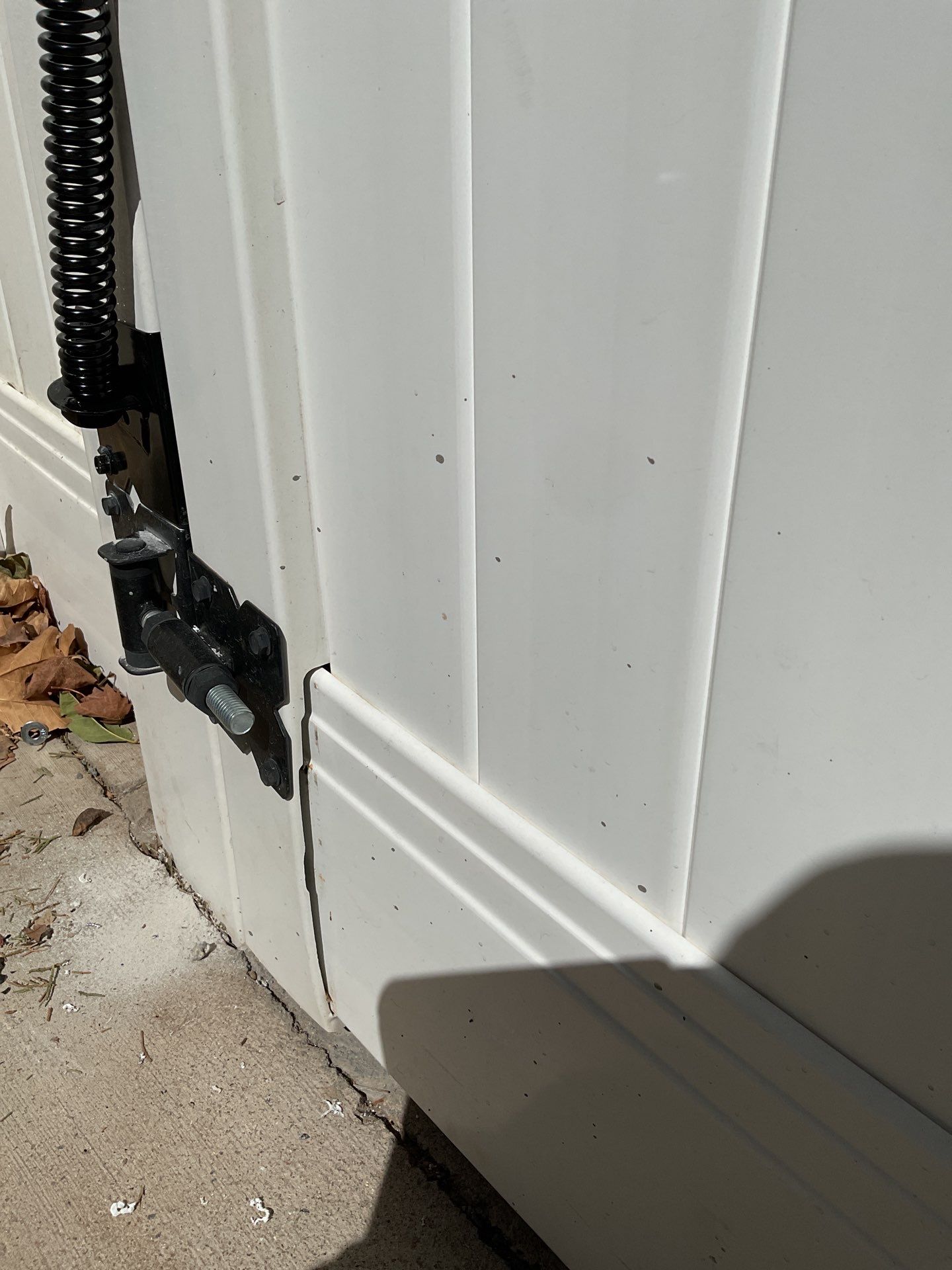 Gate installation using Vinyl by Fence Guys Inc. 