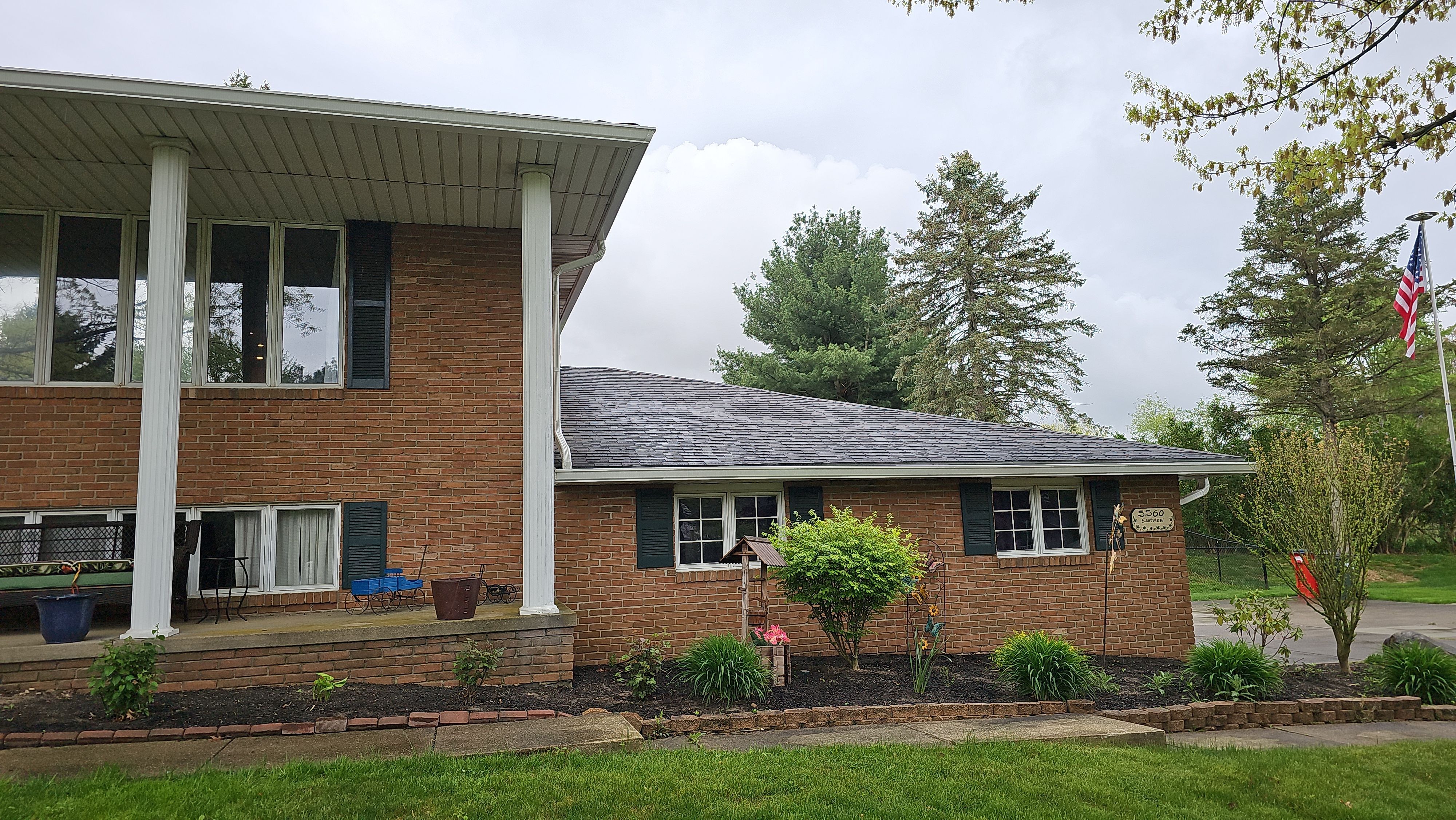 Atlas Pinnacle, Color, Burnt Hickory, Drip Edge, Color, Royal Brown by Eagle Eye Roofing