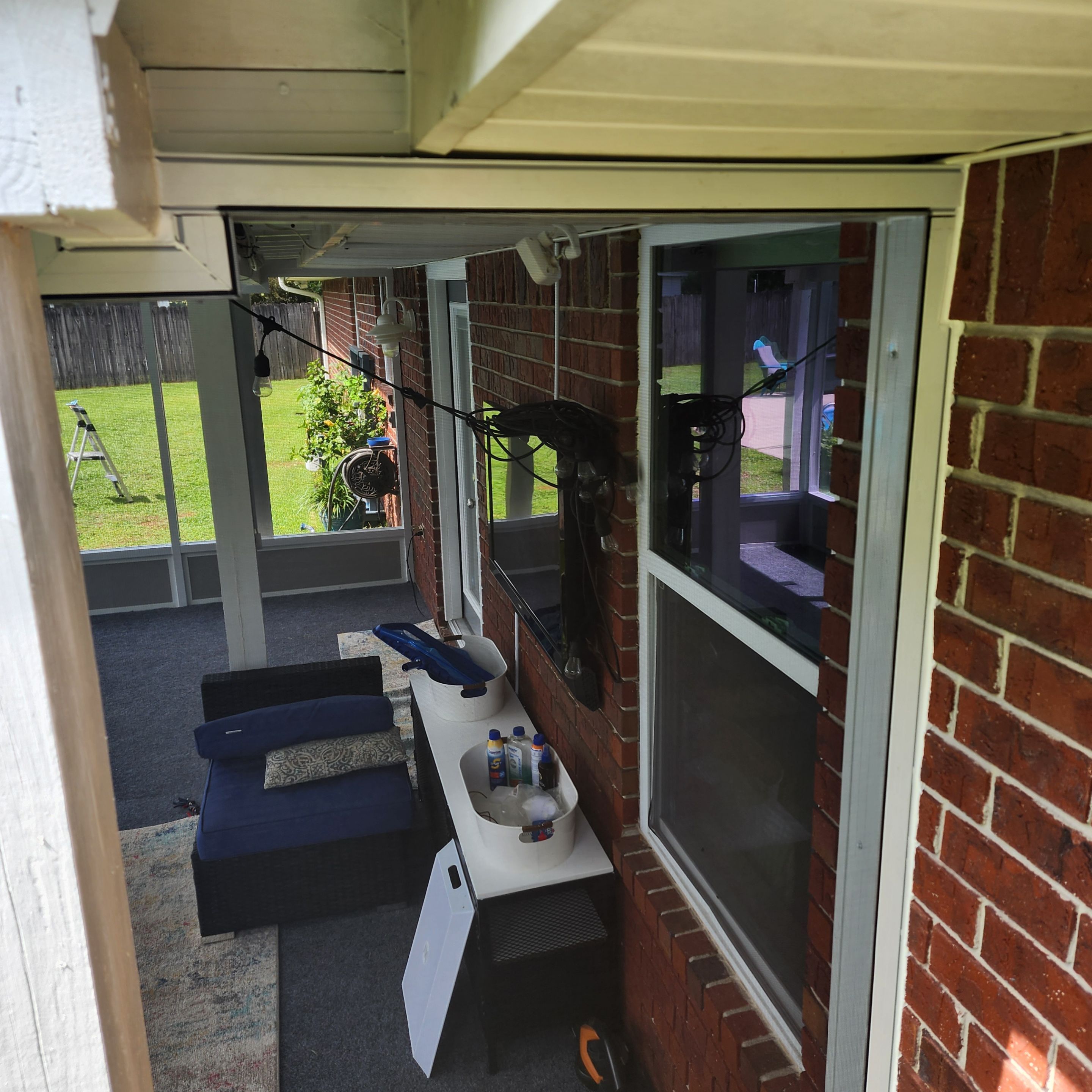 Screen Room Built Under Existing Roof by Titan Sunrooms