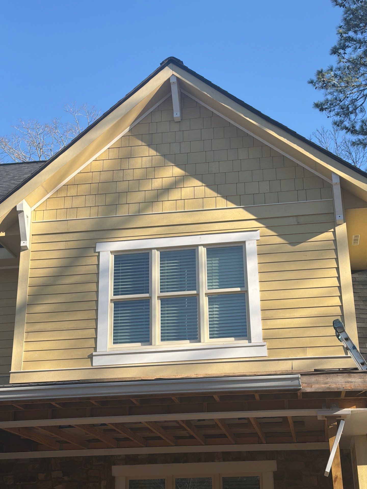 James Hardie Siding Replacement, Exterior Painting, Deck Stain, and Gutter Installation in Peachtree Corners, GA by Nelson Exteriors