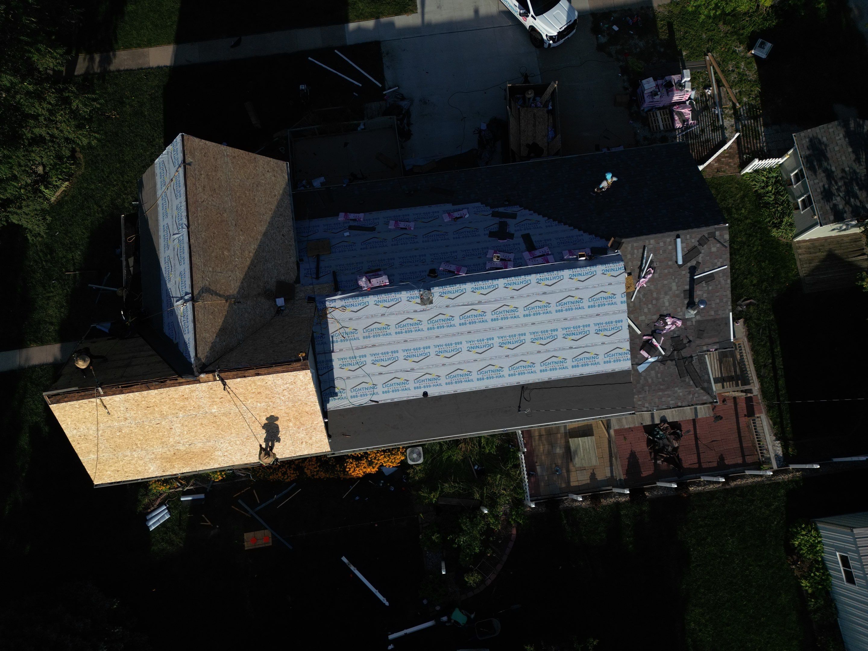 Residential Roofing Installation using Owens Corning Duration Colonial Slate by Lightning Exteriors