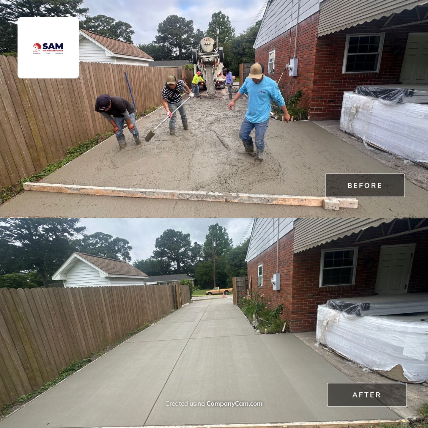 Project in Virginia Beach by Sam The Concrete Man Virginia Beach