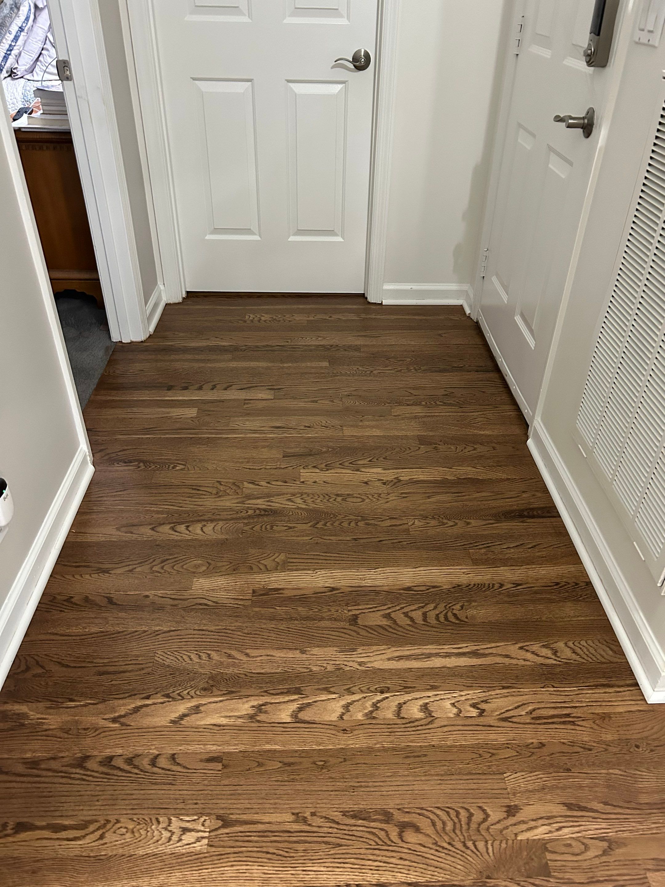 Refinished well-loved hardwoods for home sale by Footprints Floors of Nashville