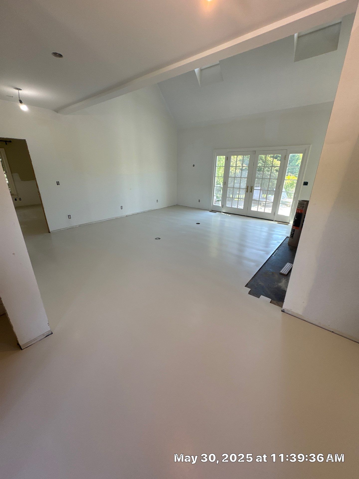 Paint the brand new maple floor...WHITE! Designer-driven project is a showstopper! by RTBaldwin Hardwood Floors