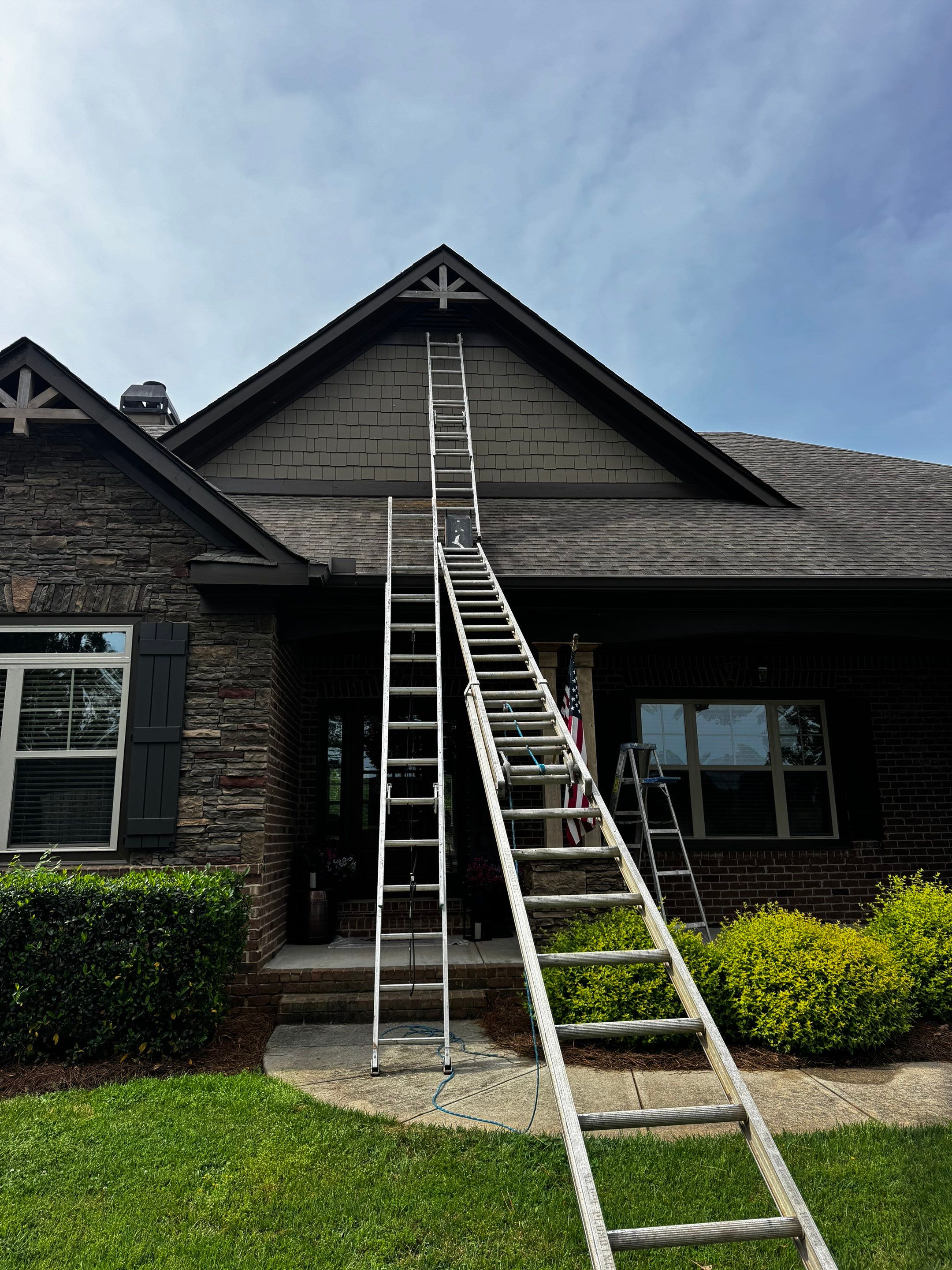A-Frame Accents & Posts: Staining Project by PGP Surface Solutions, LLC