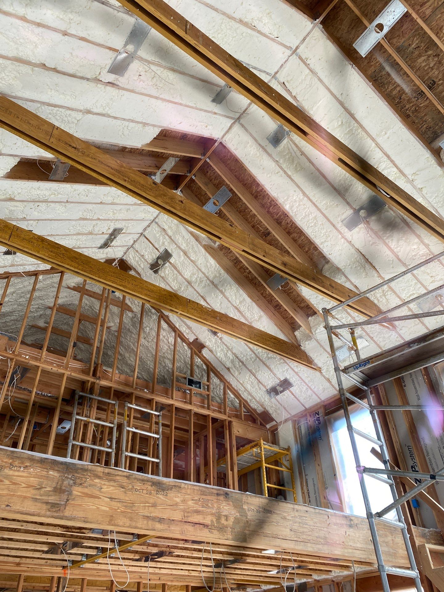 New Home Construction using open cell spray foam by NYS Foam & Energy