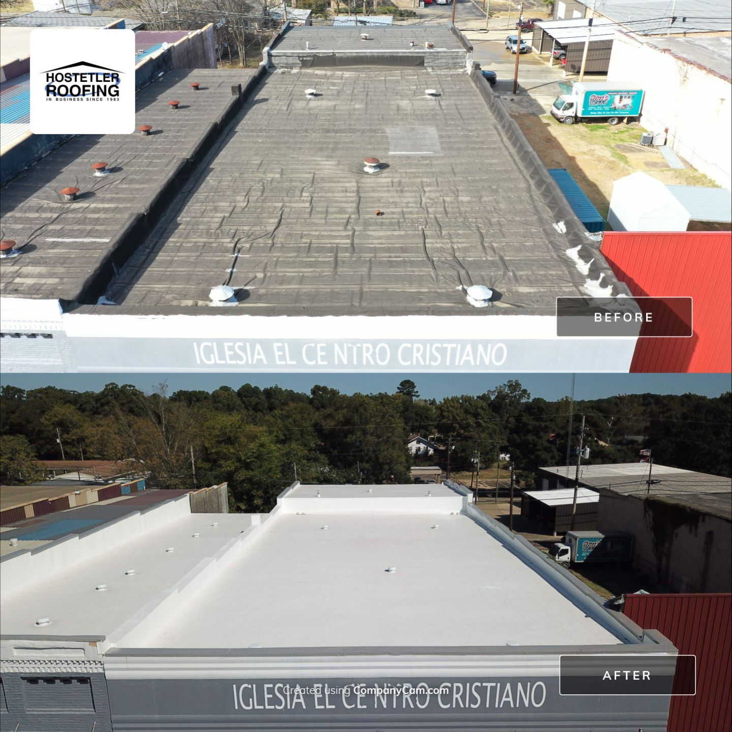 Commercial Roofing Installation in DeQueen, AR, using 50 mil PVC by Hostetler Roofing