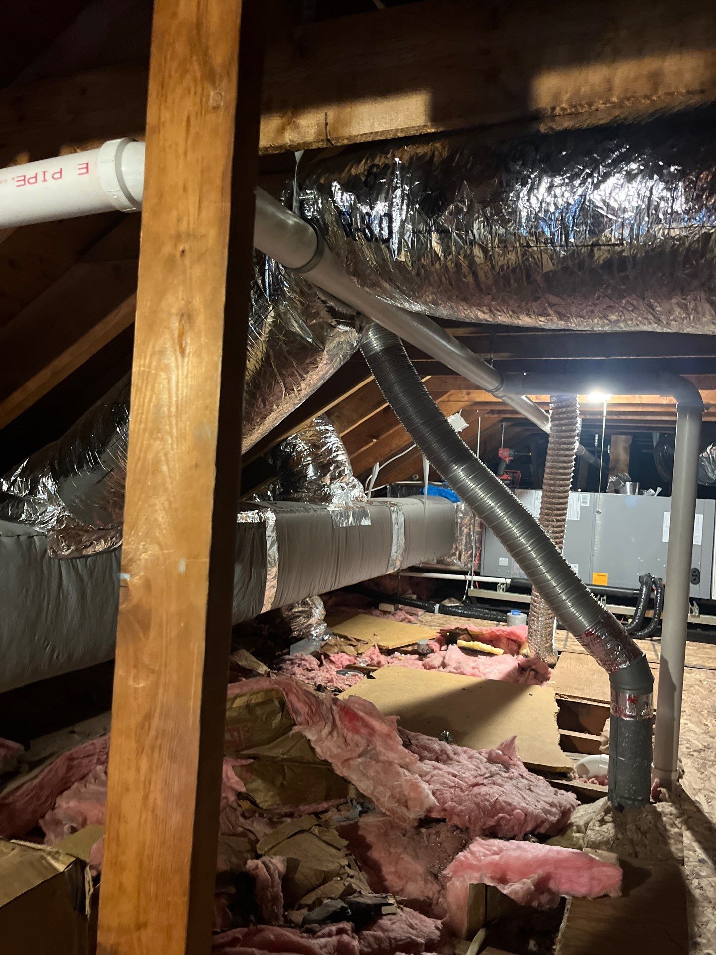 Bryant Central Heat Pump and Attic Air Handler Installation in Portsmouth by Ocean State Air Solutions