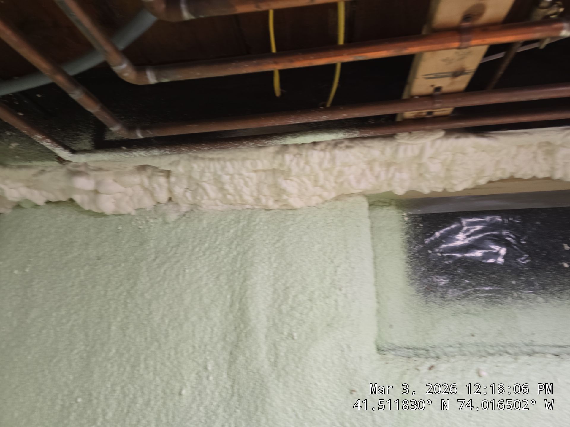 Attic Insulation using open cell spray foam by NYS Foam & Energy