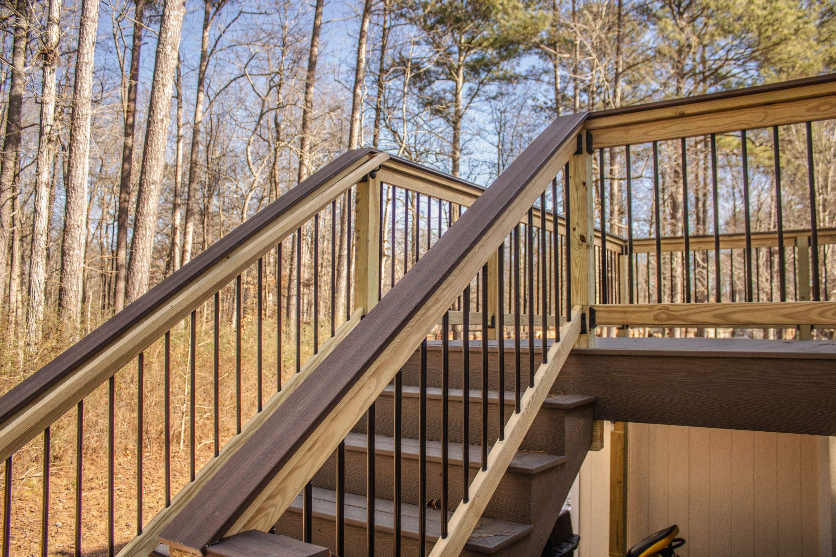 Deck Build using Deckorators Venture Series Decking in the Sandbar Color by Nelson Exteriors 