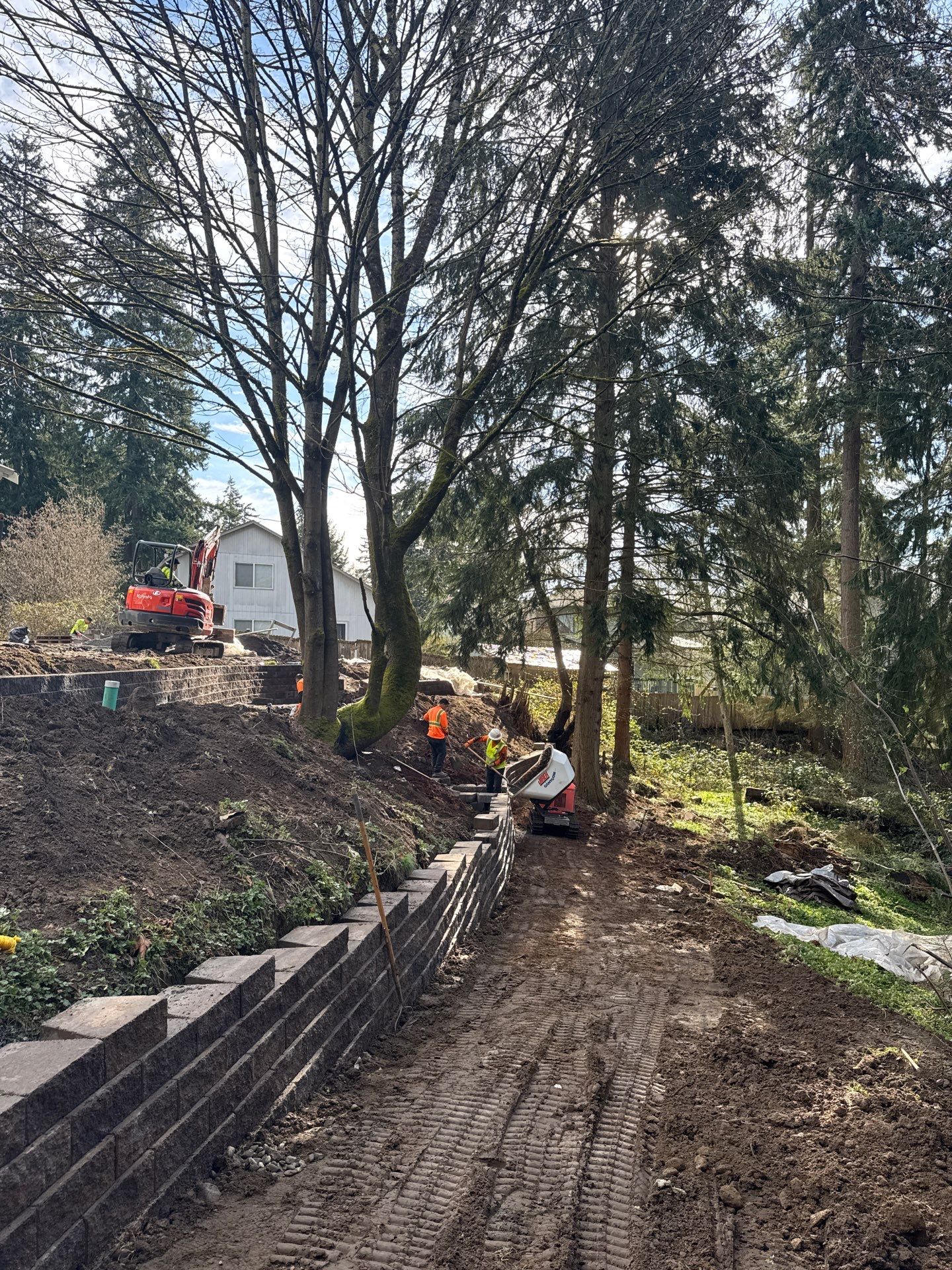 Retaining Wall and Backyard Renovation | Everett  by Jireh Asphalt & Concrete Inc 