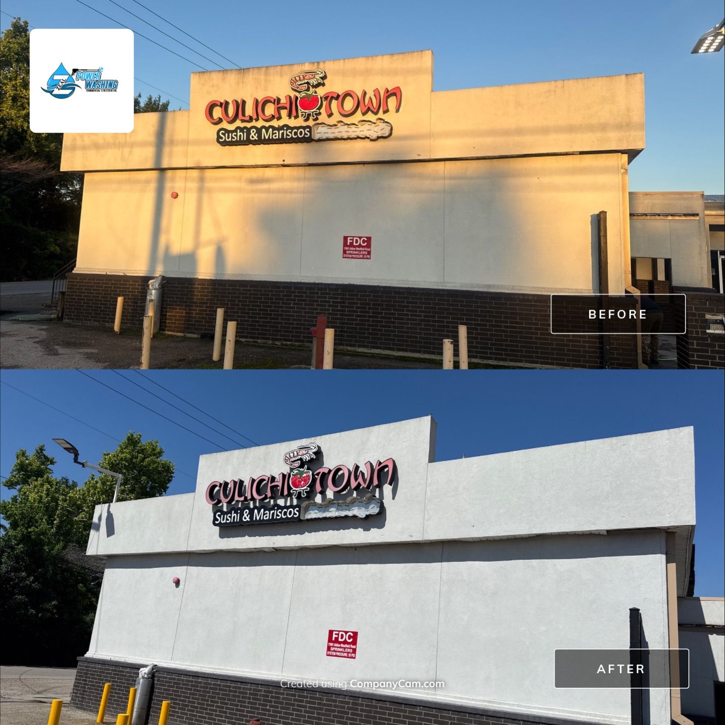 Culichi Town - Parking Lot Striping and Exterior Cleaning by Zeal Power Washing