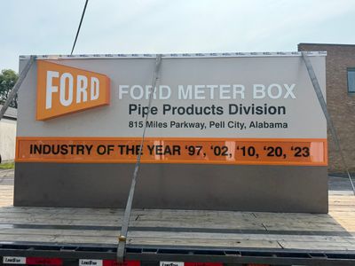 Monument Signage Installation and Site Wayfinding for Ford Meter Box