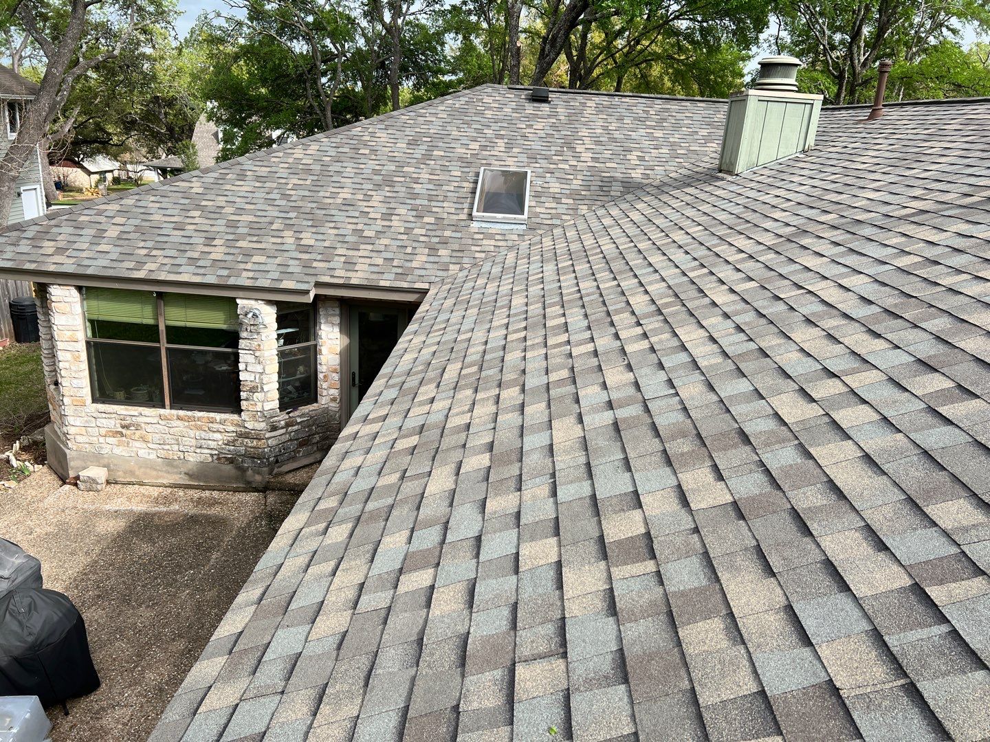 Winter storm 2023 with tree damage by Oakwood Roofing and Construction, LLC