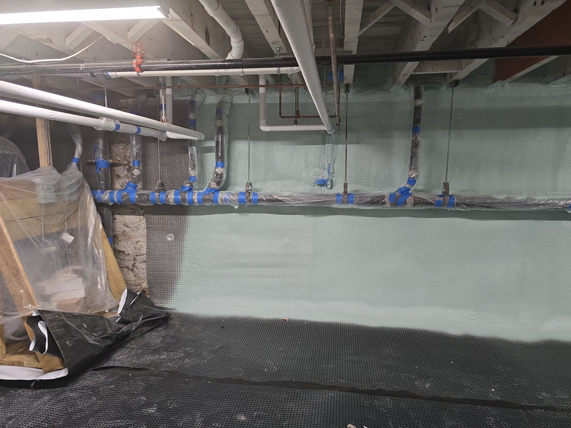 Crawl Space Encapsulation using Closed Cell Spray Foam by NYS Foam & Energy