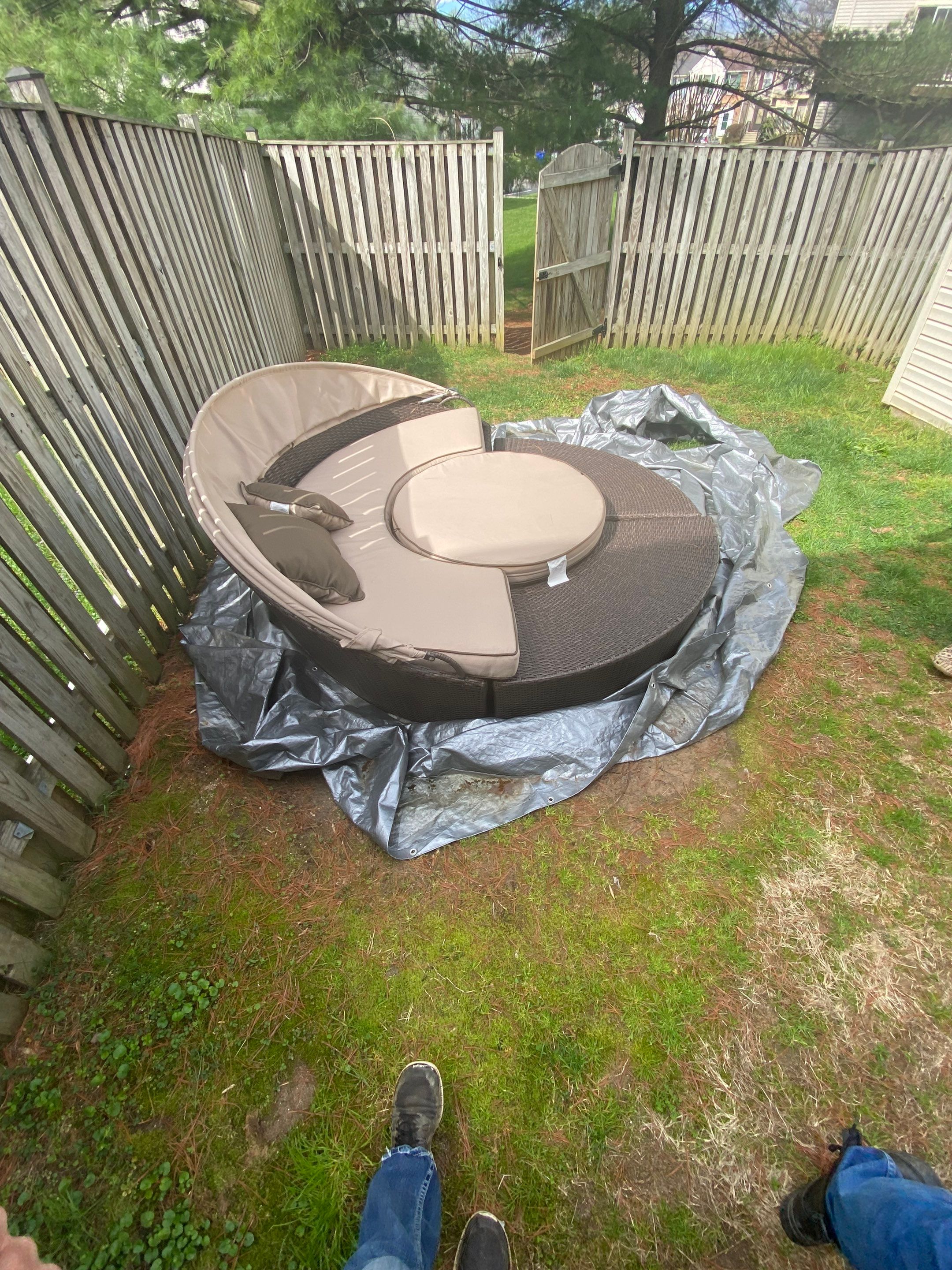 Backyard Transformation using Techo-Bloc Pavers by The Smet Companies, LLC