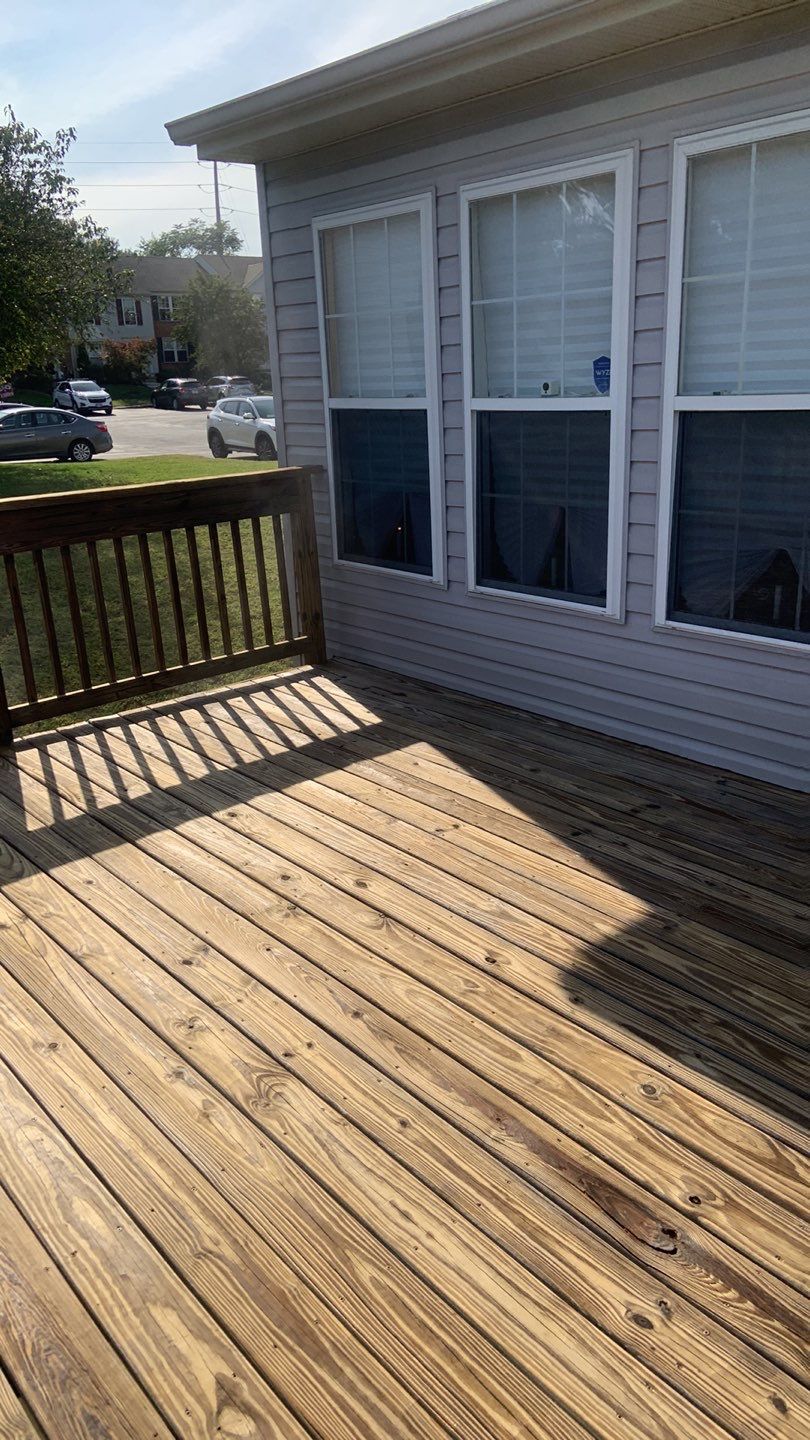 Deck Refinishing using Powerwasher by A1 NERDY HOMES LLC