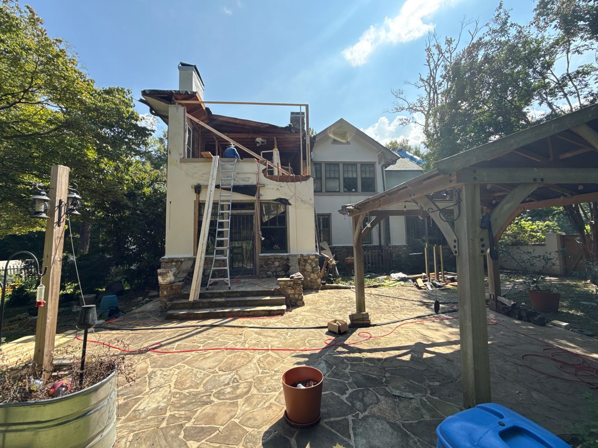 Memphis Home Restoration and Copper Gutter Installation Following Tree Damage by Revival Roofing Services