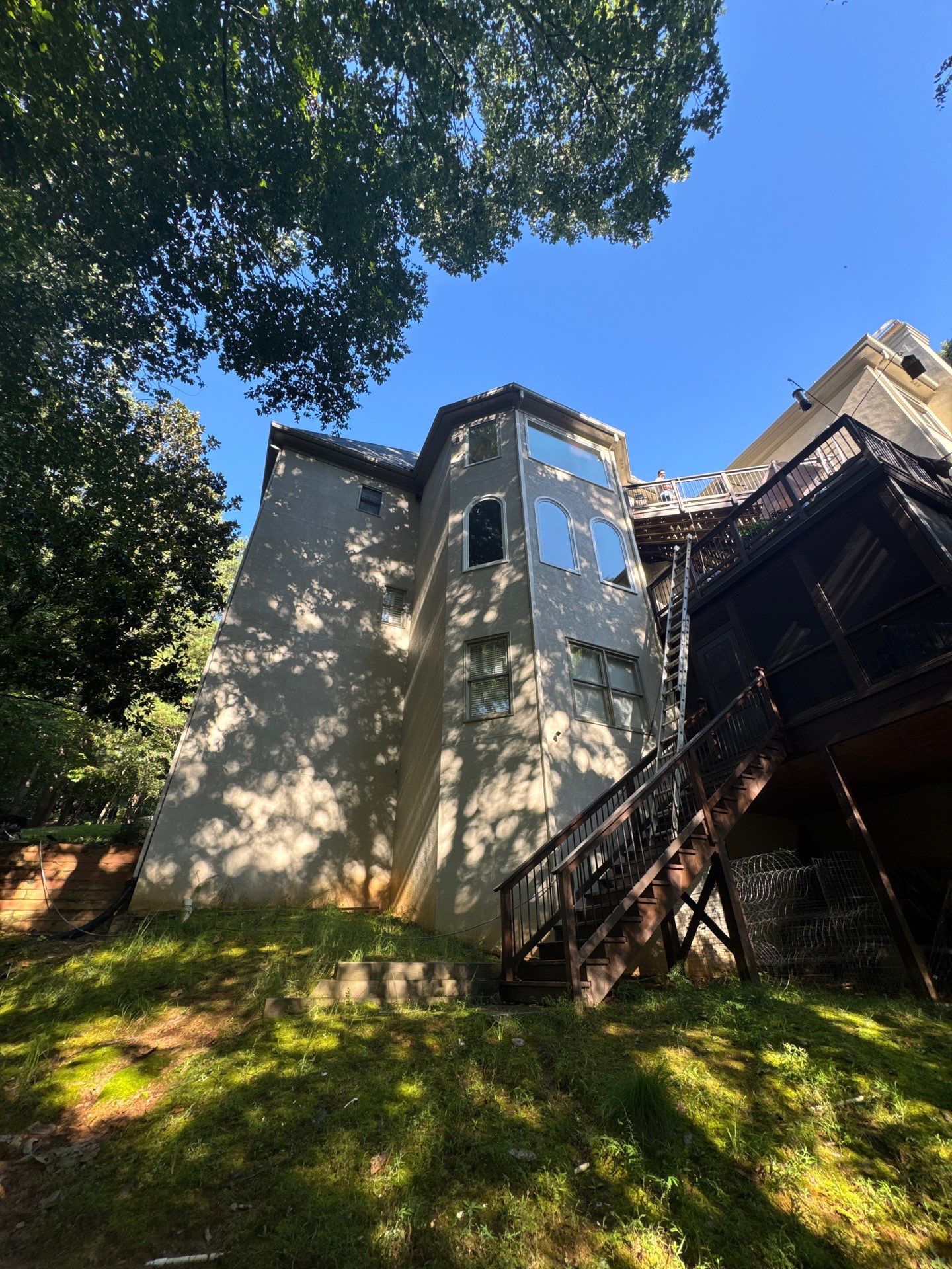 Full Exterior Stucco Painting and Restoration in Roswell Georgia by Swift Home Renovations