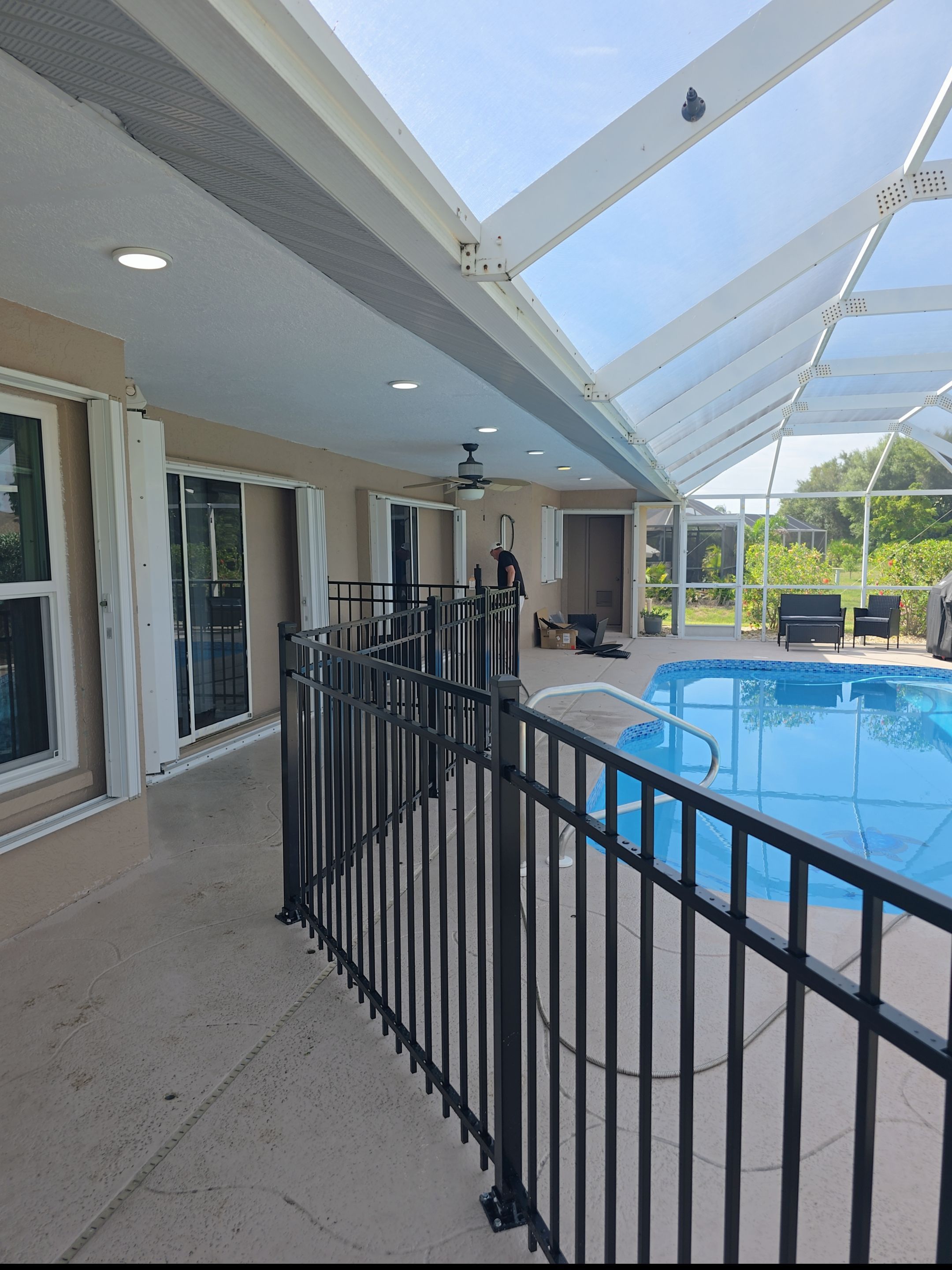 Aluminum Pool Screen Enclosure and Safety Fencing in Punta Gorda by True Fence LLC