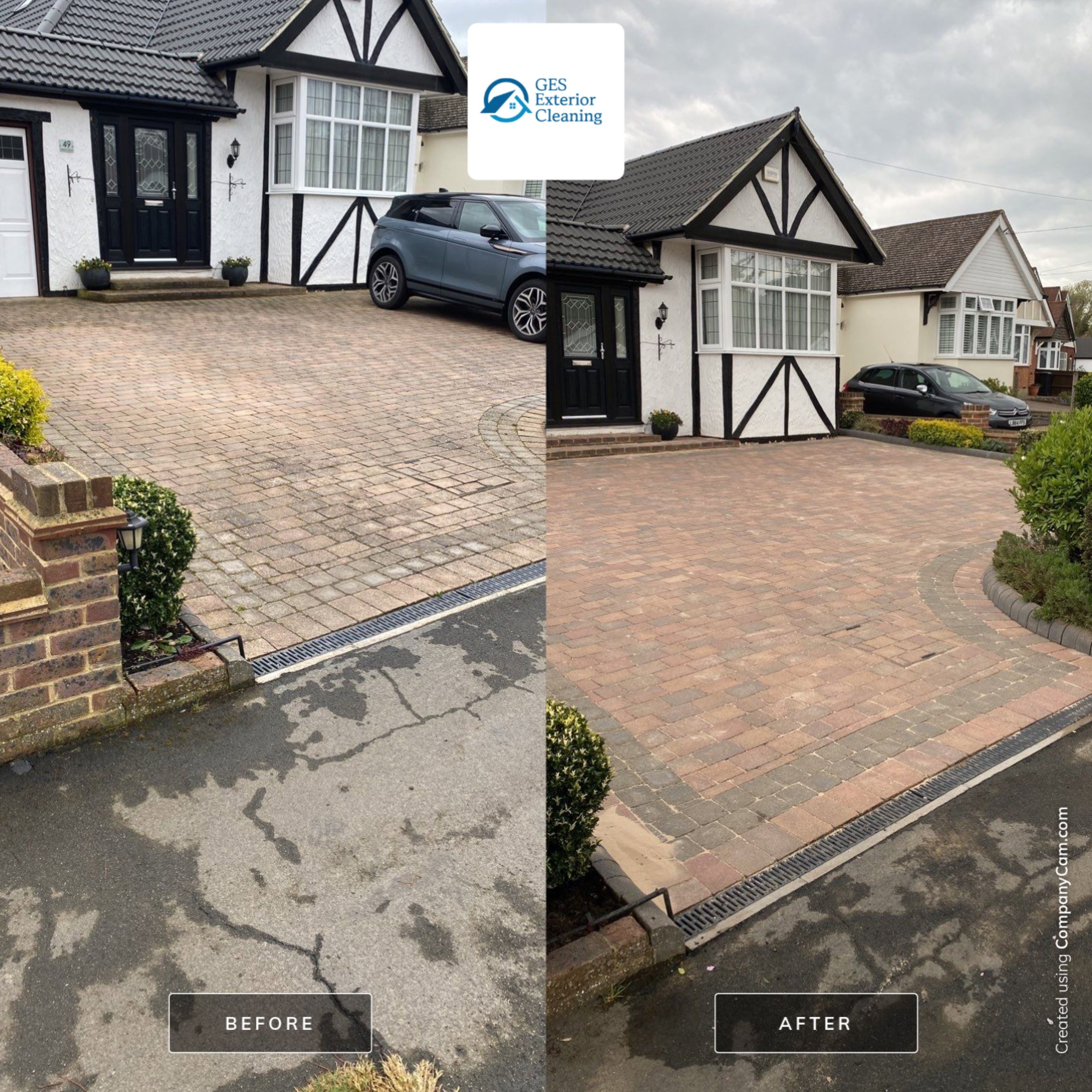 Driveway Clean using honda 21 ltr/min by Ges Exterior Cleaning ltd