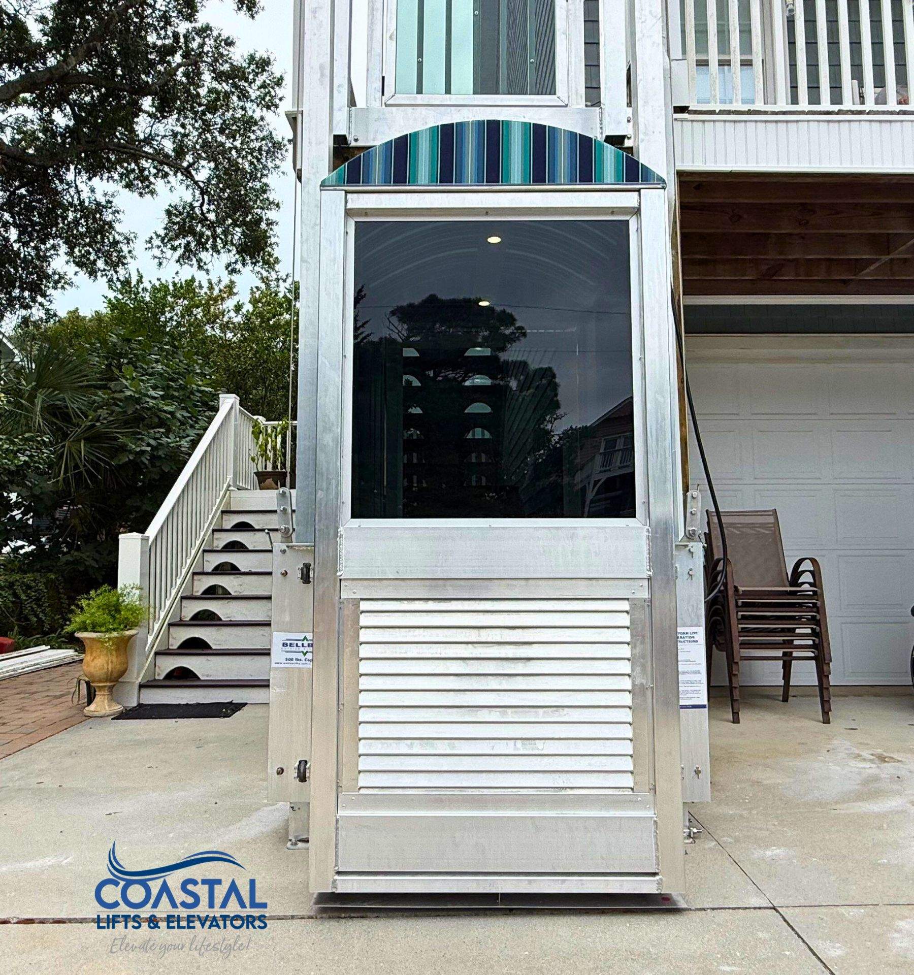 Residential Exterior Elevator Installations  by Coastal Boat Lift Repair LLC