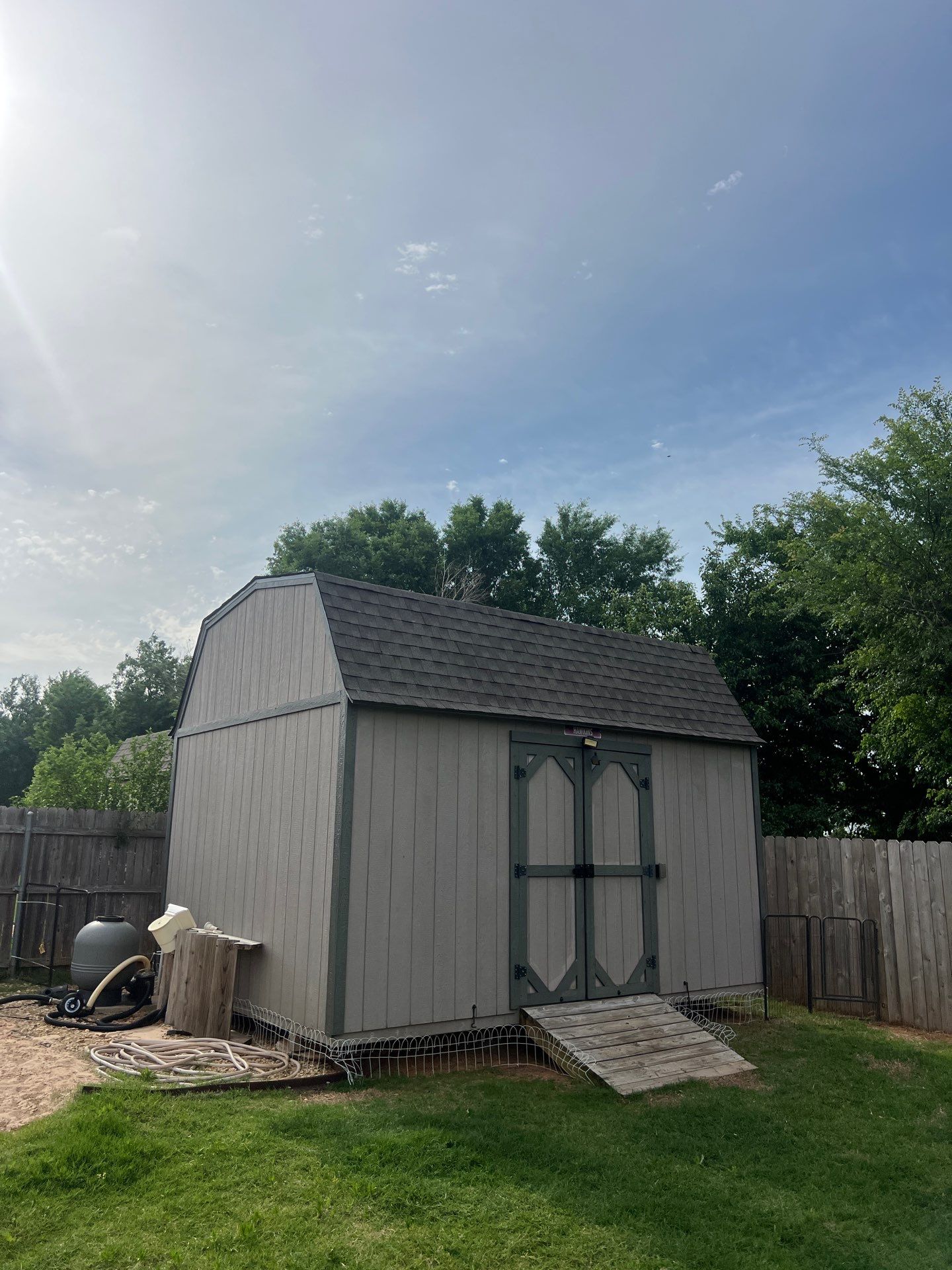 shed roof replacement in Moore by McCann's Roofing and Construction