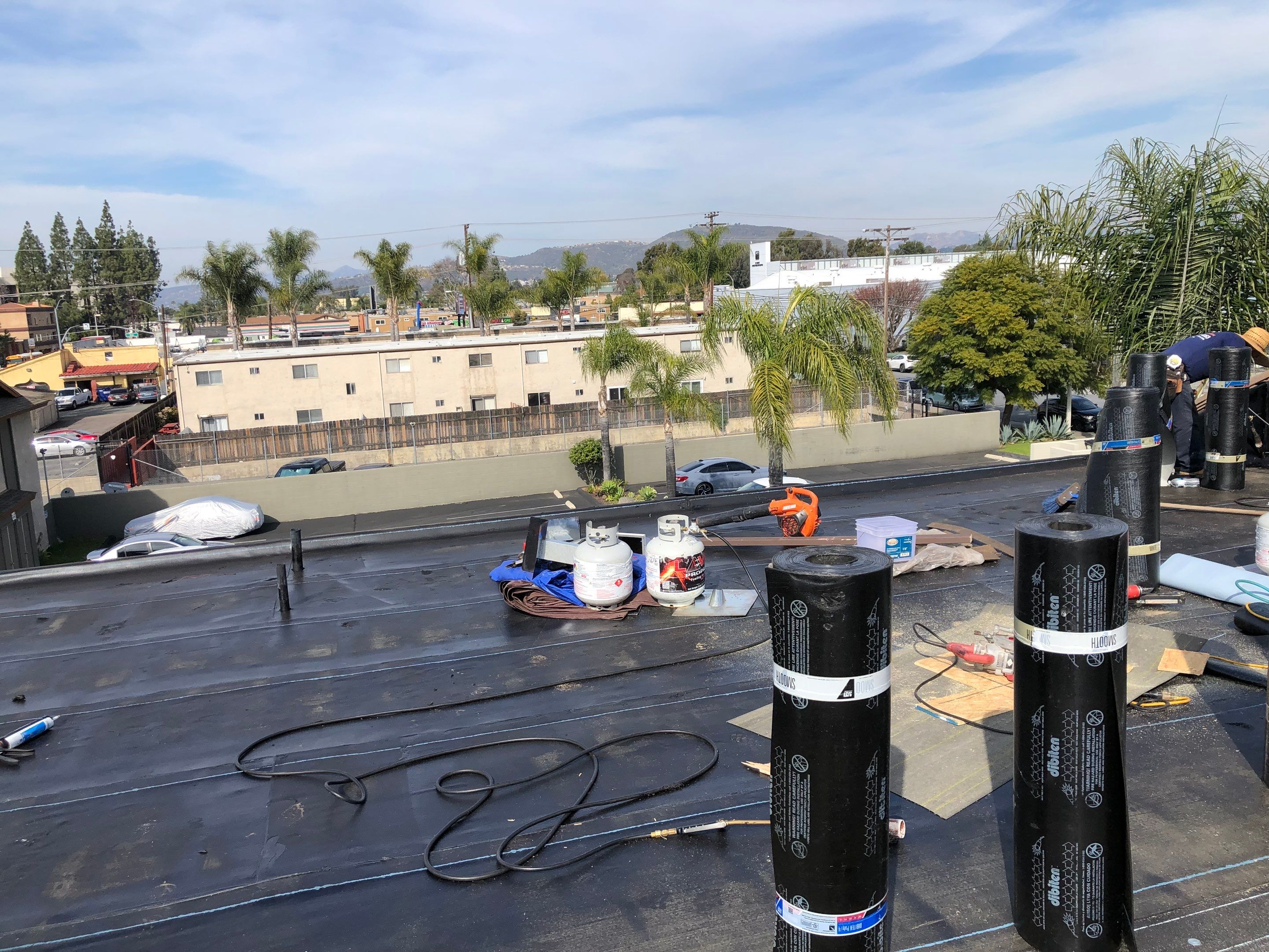 El Cajon Apartment Two-Ply Torch Down Roof Replacement by Zenith Roofing Services