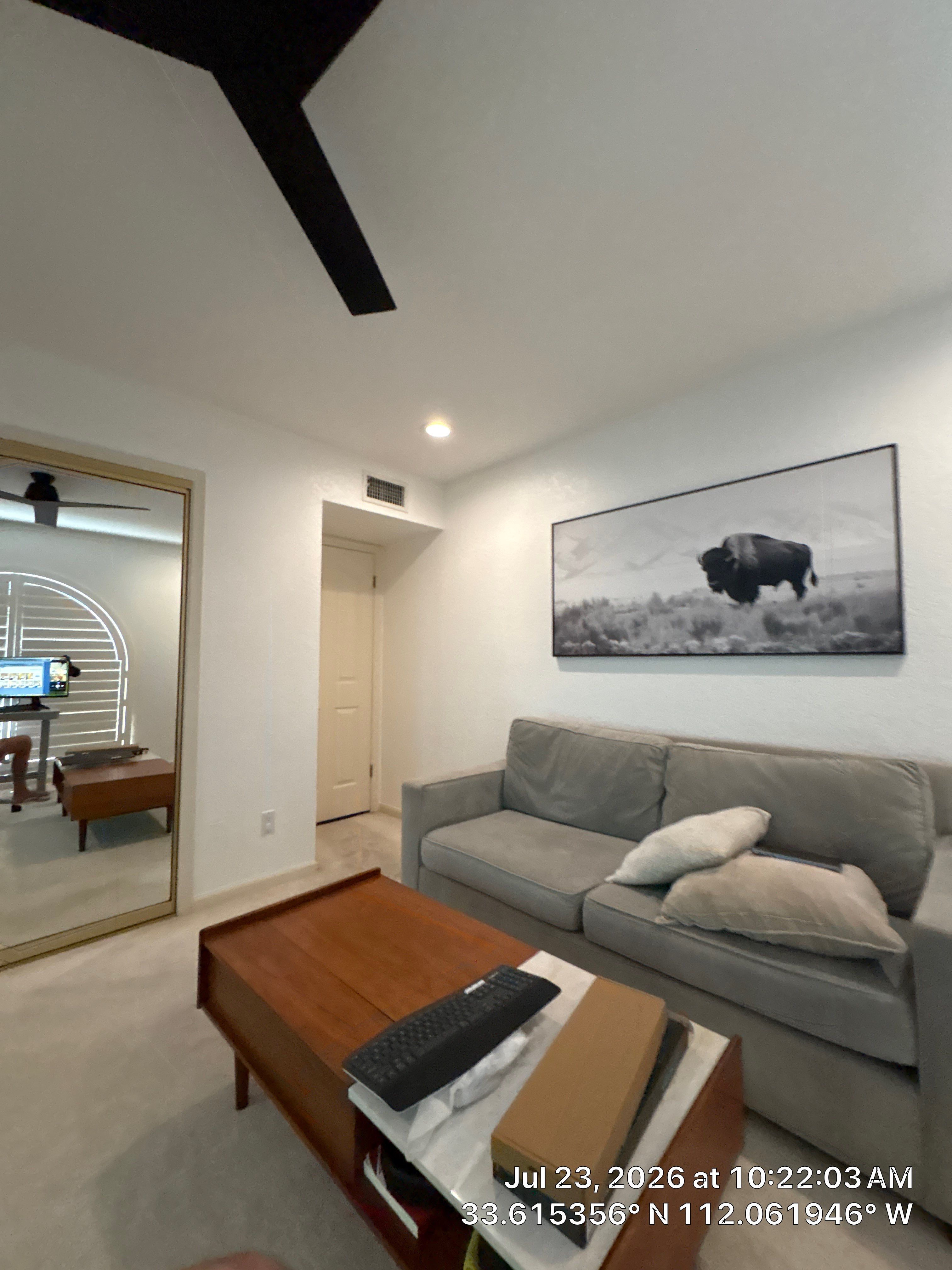 Custom Home Office Setup and Plantation Shutter Installation in Phoenix by CompanyCam Sales Demo