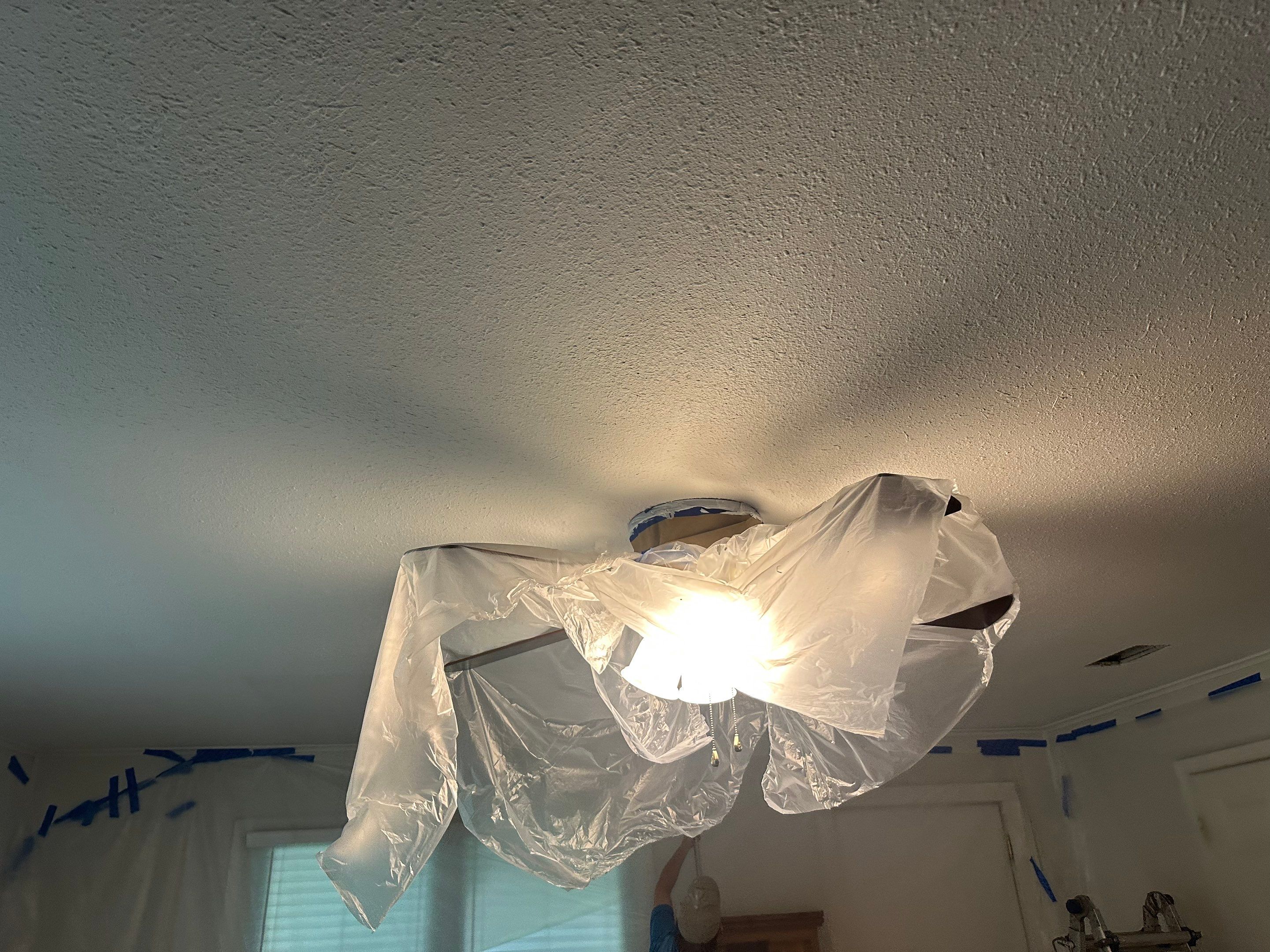 Interior Painting in Gilmer, TX | From Stains & Spots to Fresh White Room by Quality Coats Painting