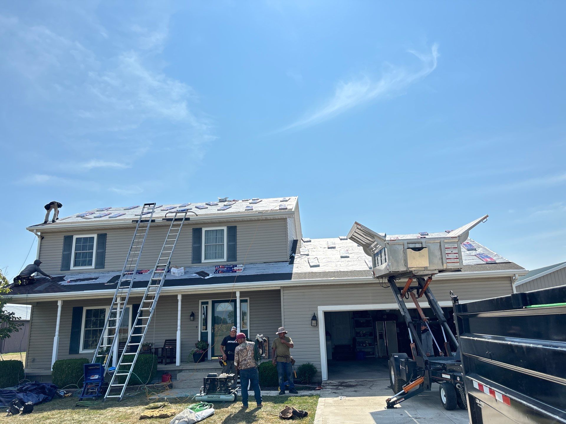 Residential Roofing Installation using Timberline HDZ Shingles - Hickory by RoofX 