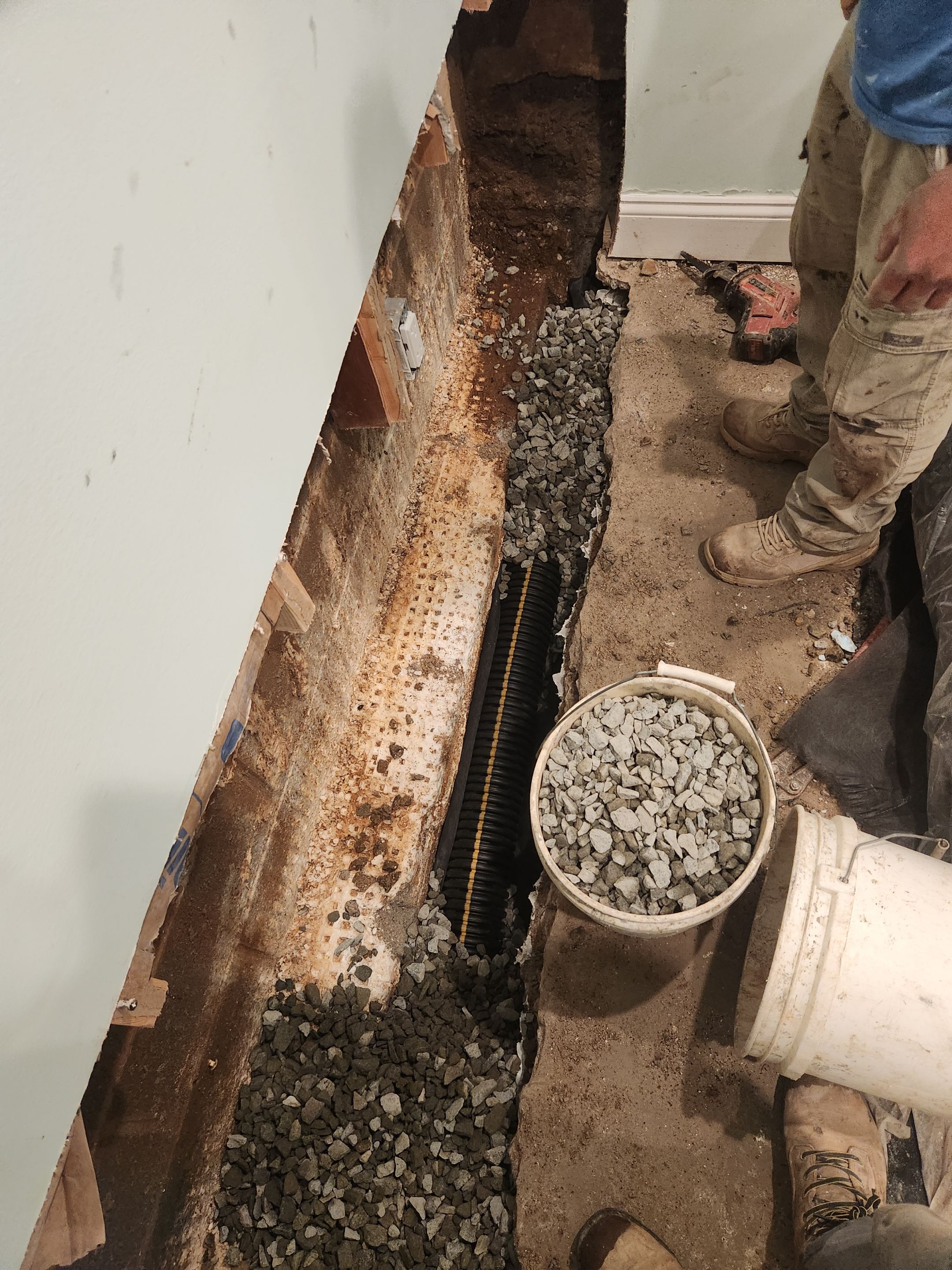 Interior French Drain Madison NJ by Pure Service Pro, LLC 