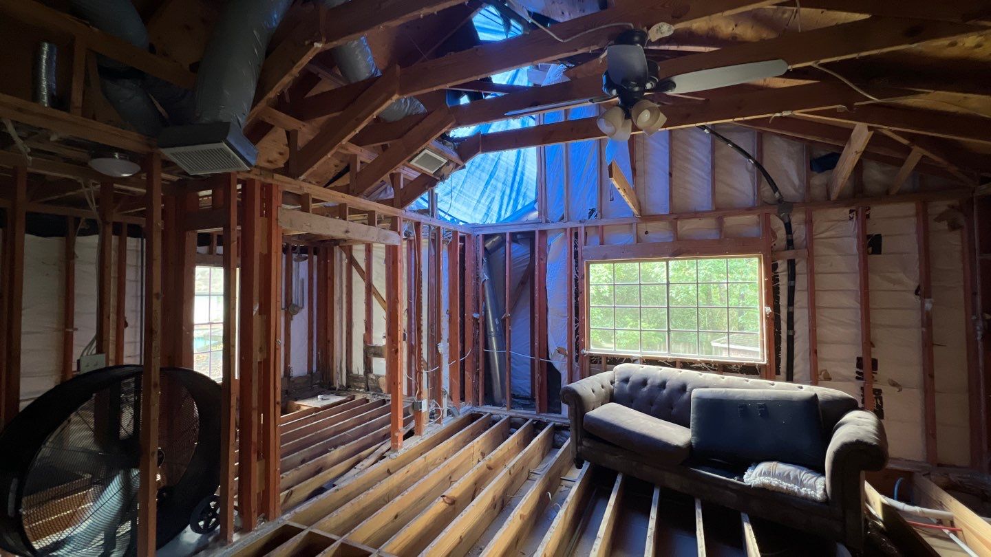 Complete Remodel Before and After by Engle roofing & Construction