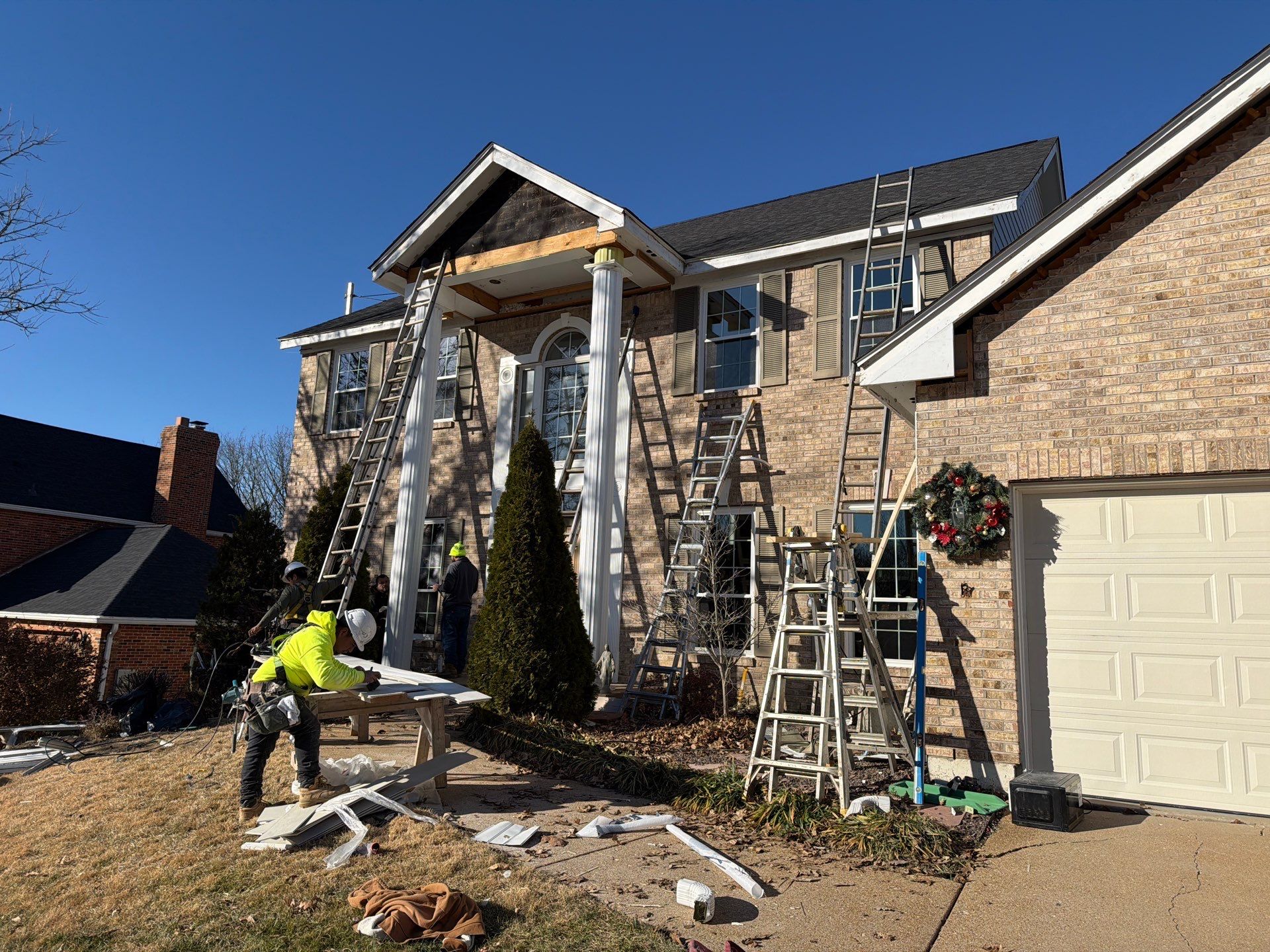 Full James Hardie Siding and Gutter Replacement in St. Louis by Acute Roofing And Exteriors 