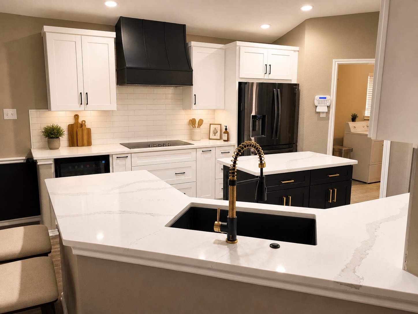 Northwest San Antonio Kitchen Remodel | Bright White Cabinets & Open Layout by Legacy Bath and Kitchen