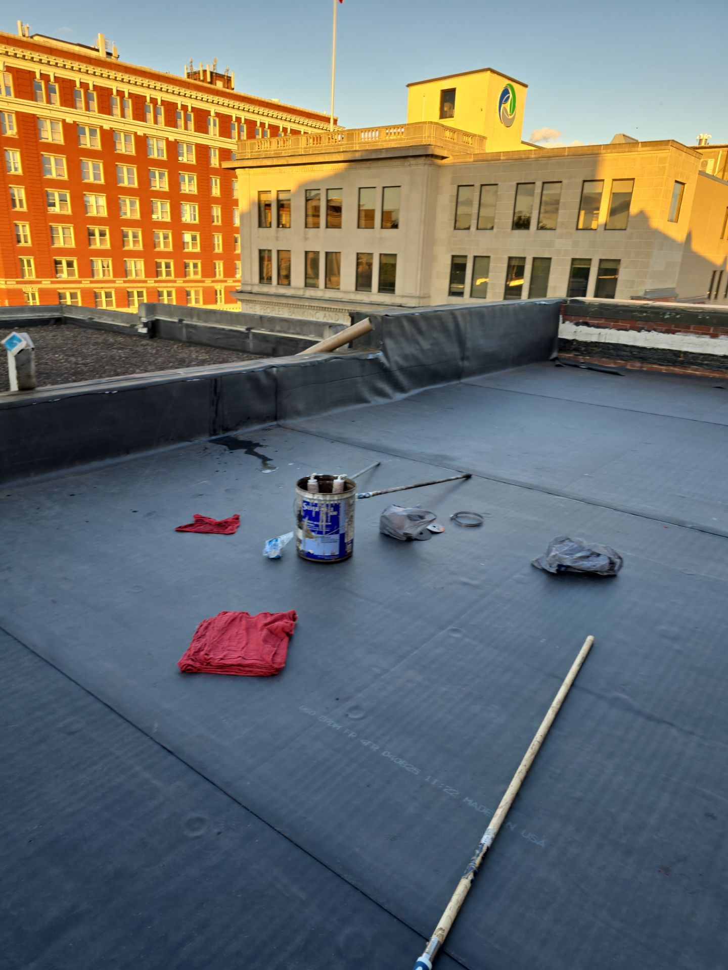 Commercial Roofing Installation using EPDM  by Rainstoppers Roofing