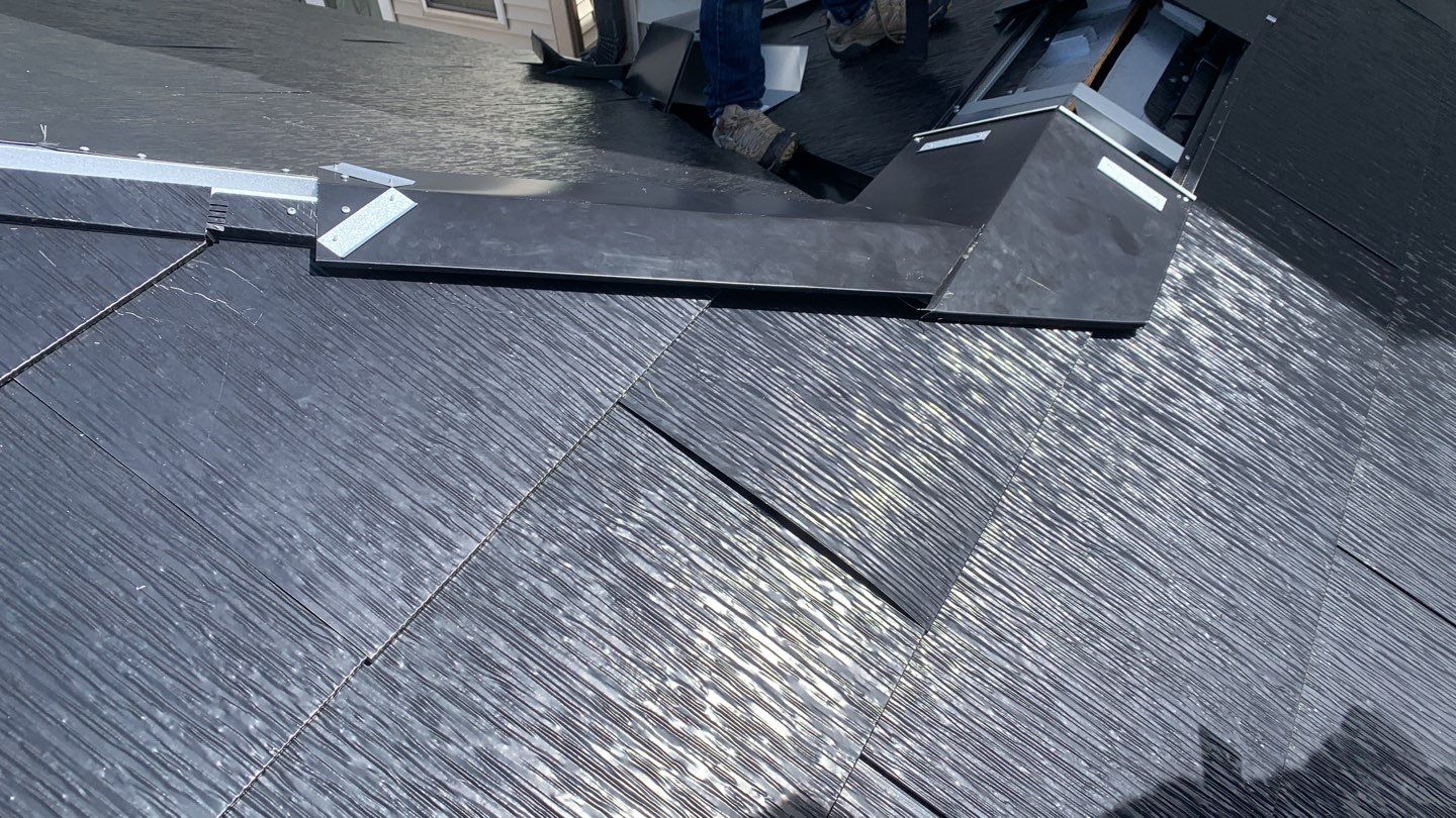 Tesla Solar Roof using Tesla Solar Roof V3 tiles by American Home Contractors
