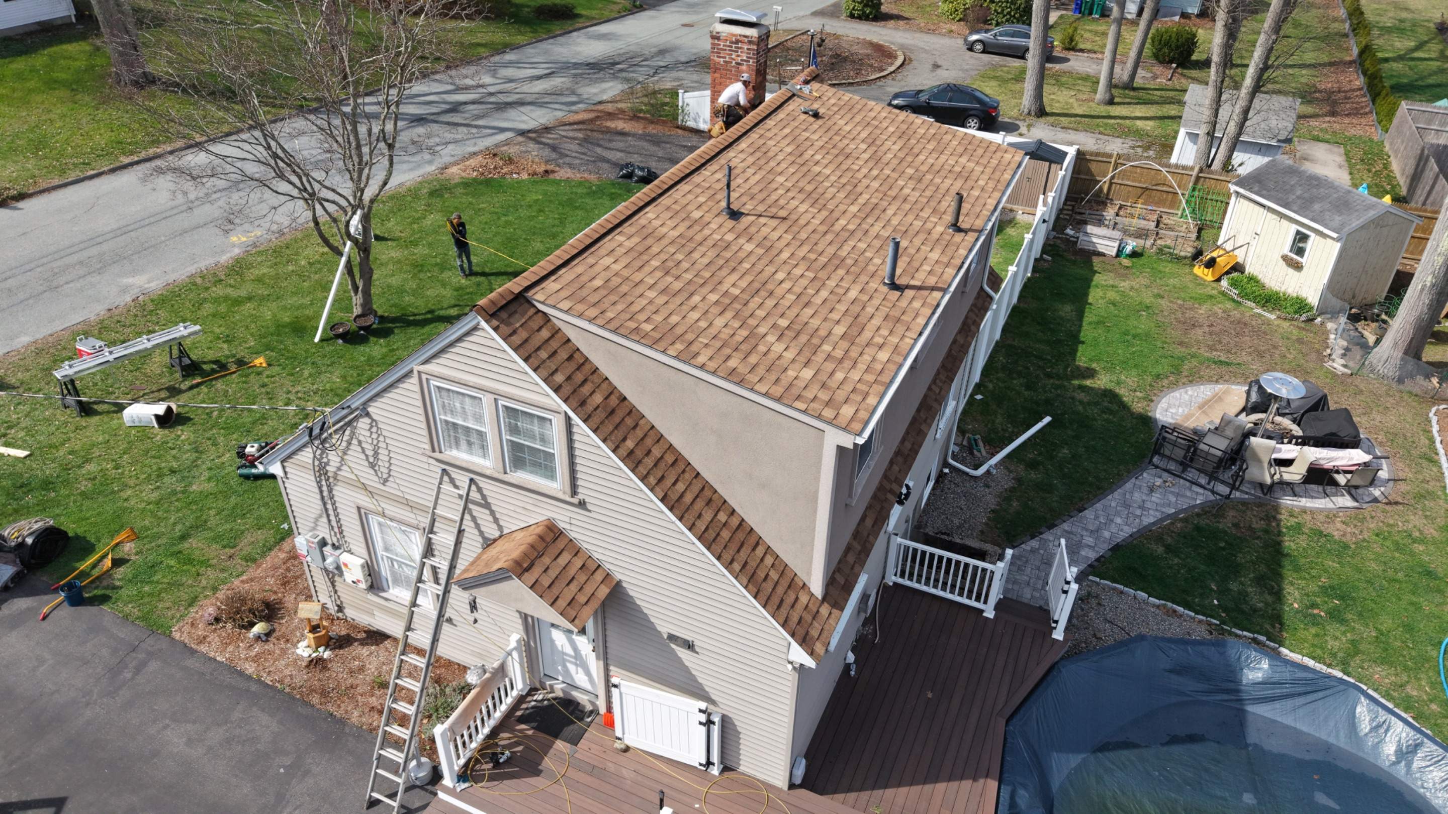 Solar Panel Removal & Full Roof Replacement – Owens Corning Duration, Desert Tan by JOHNNYS PRO