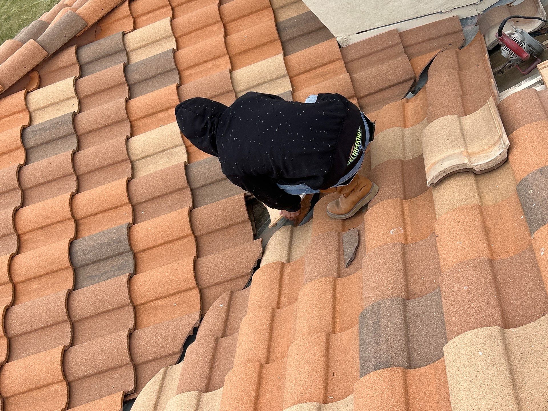 Residential Roofing Repair using tile by Roof Repair Company