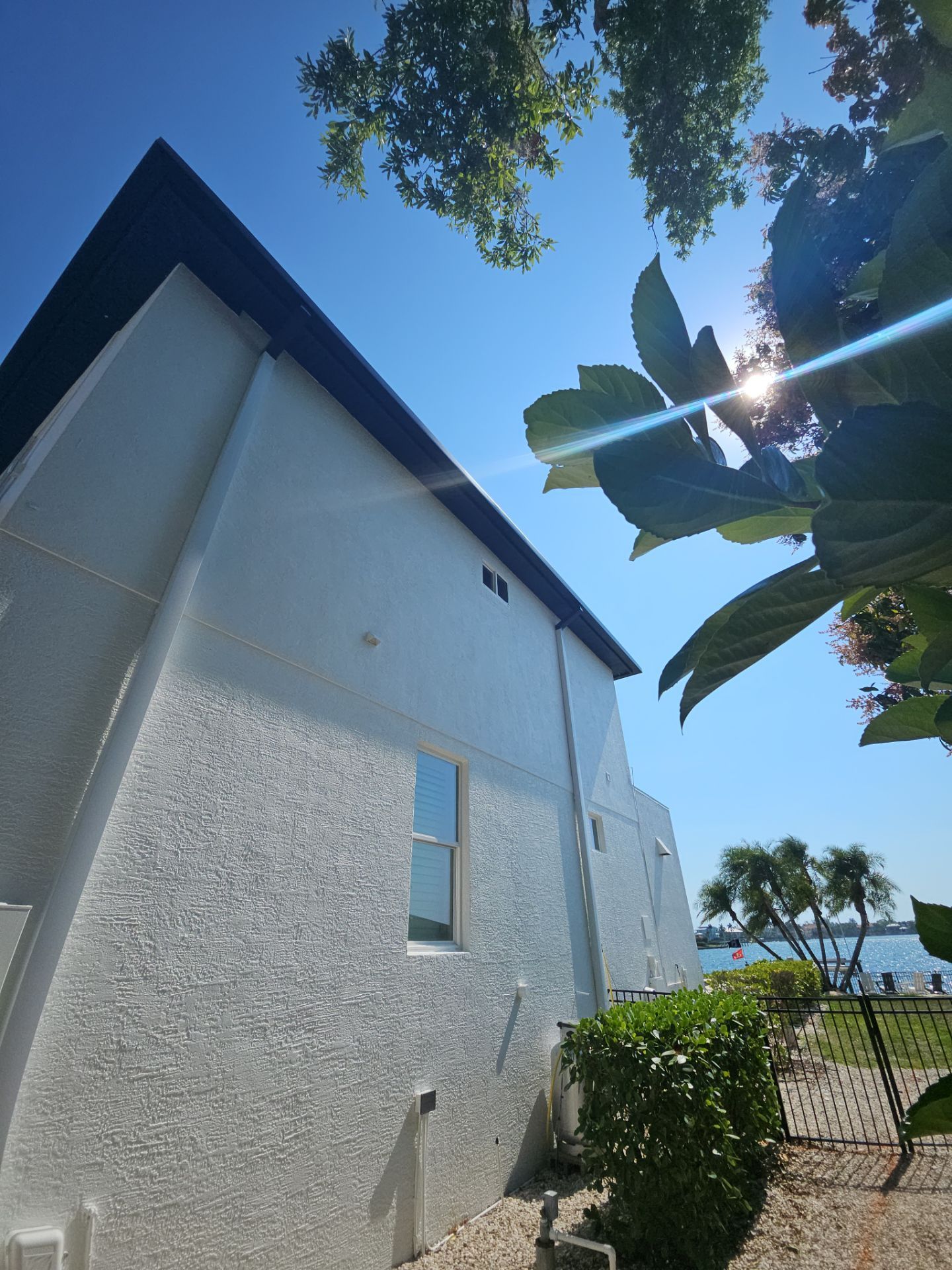Soffit and Fascia Installation and black seamless gutters in Sarasota FL by Gutter Professors