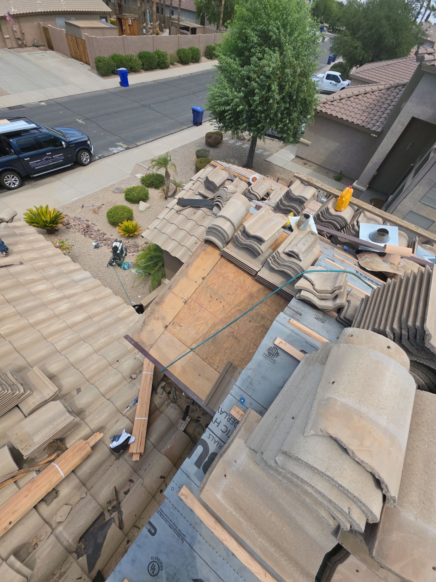 New tile reset for this beautiful home in Chandler by Weather-Tite Roofing