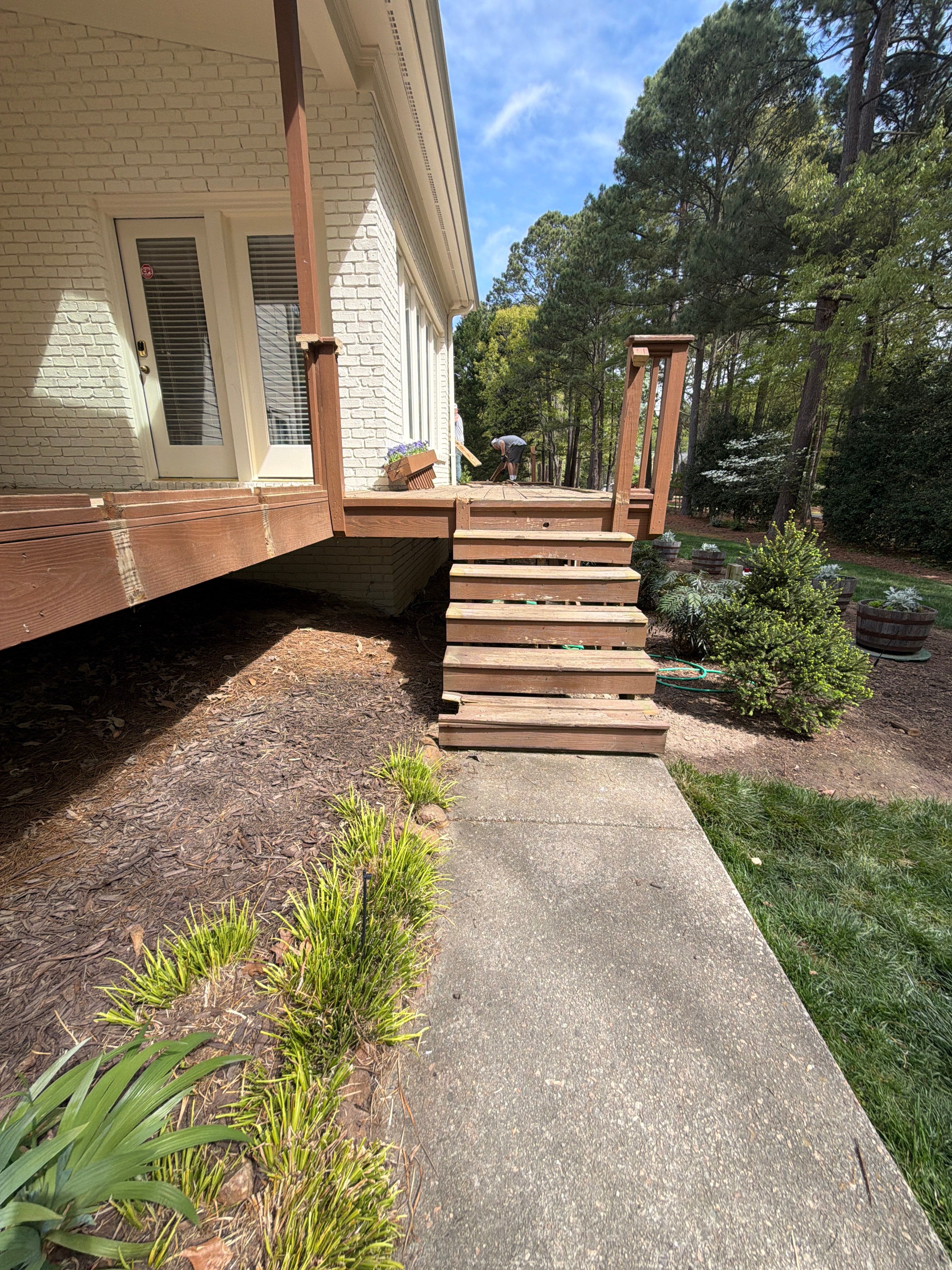 Deck Stain, Round Balusters & Screened Porch Transformation by Billy Weatherspoon Contractor
