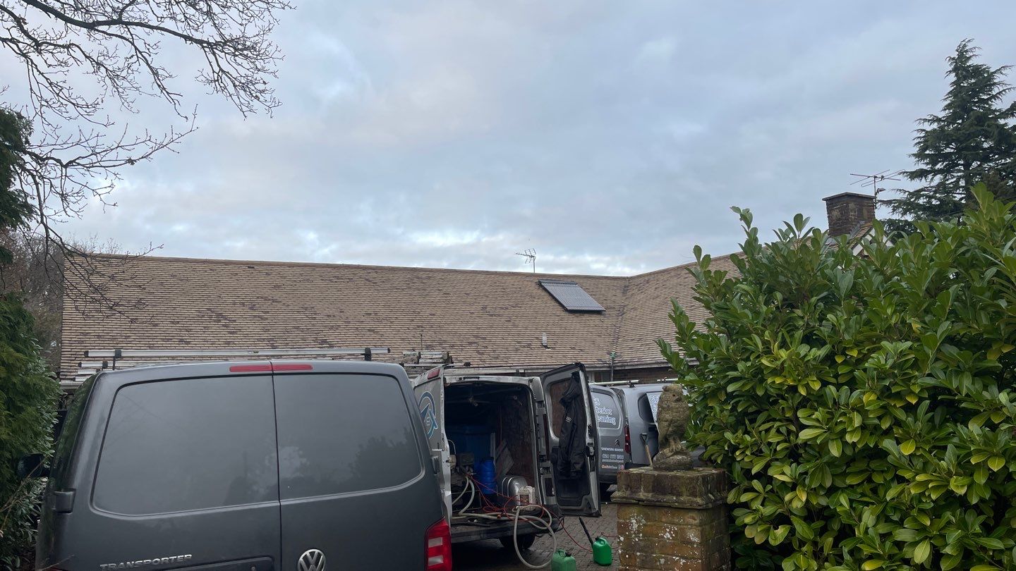 Roof Clean  - Moss Removal - Gutter Clean using Honda 15lpm Low Pressure Washing Machine by Ges Exterior Cleaning ltd