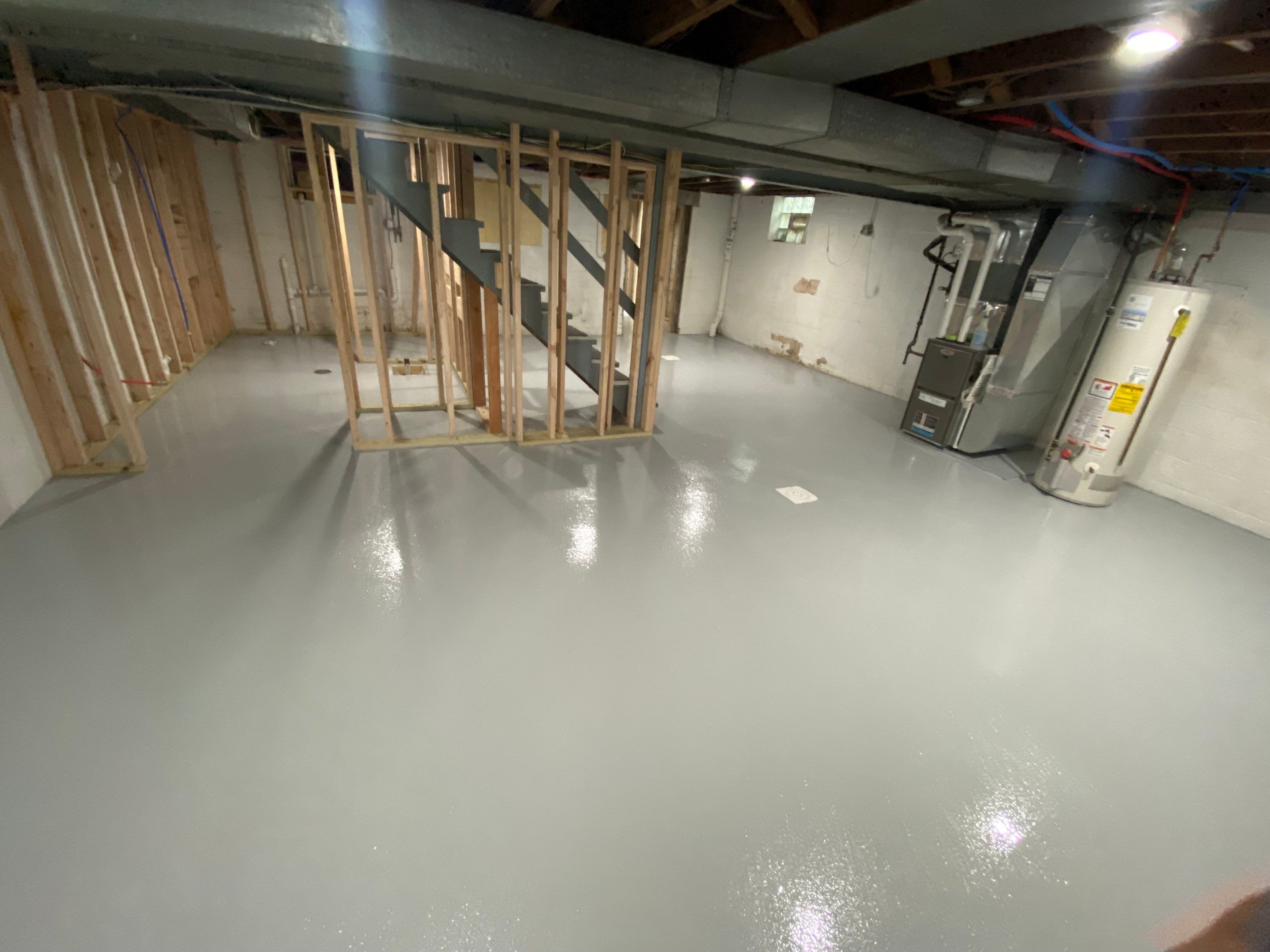 Basement + Garage Project in Pittsburgh by Floors in a Day, Inc