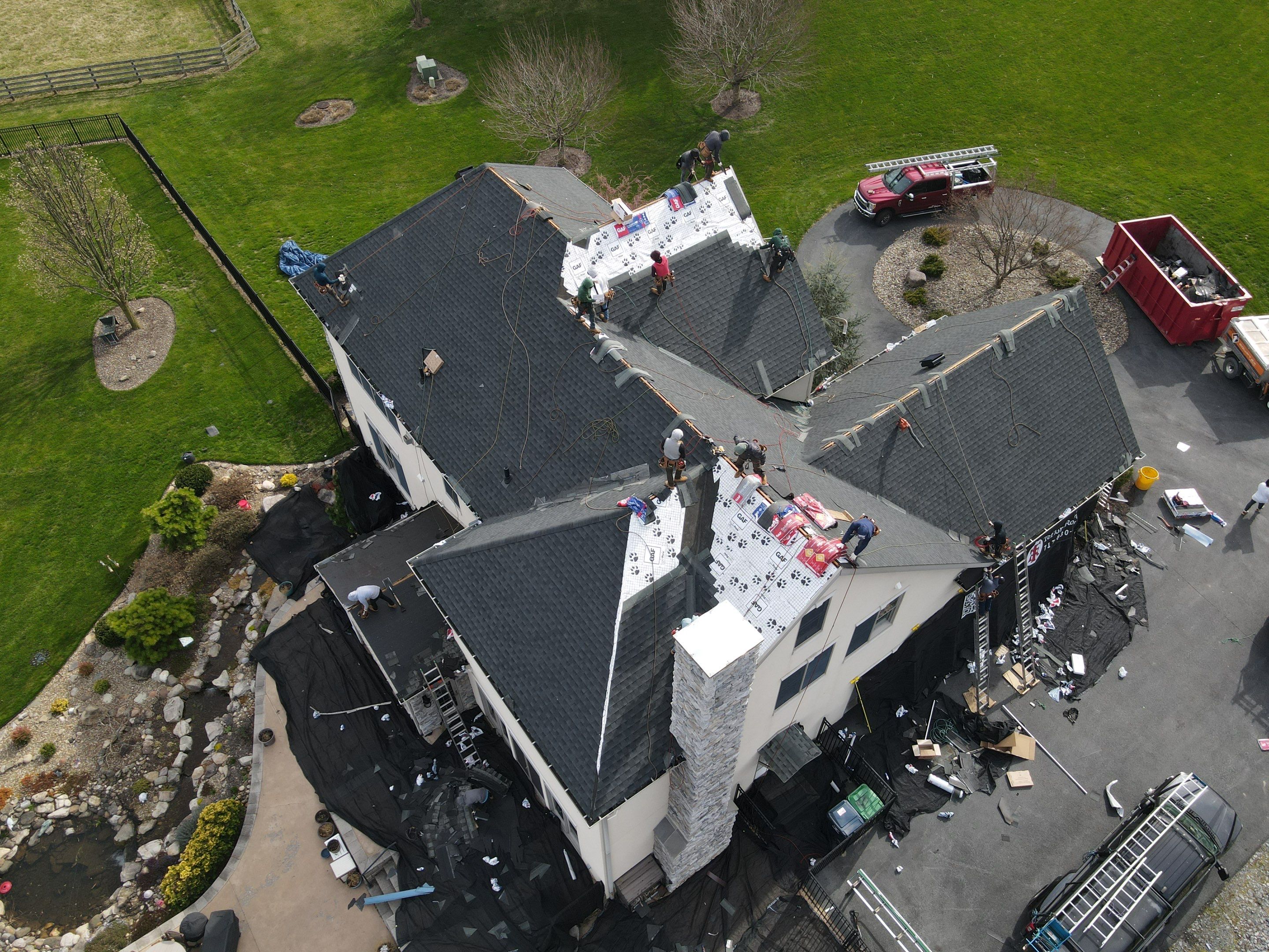 Residential Roofing Installation using Gaf Hdz Architectural Shingle by Teflon Roofing