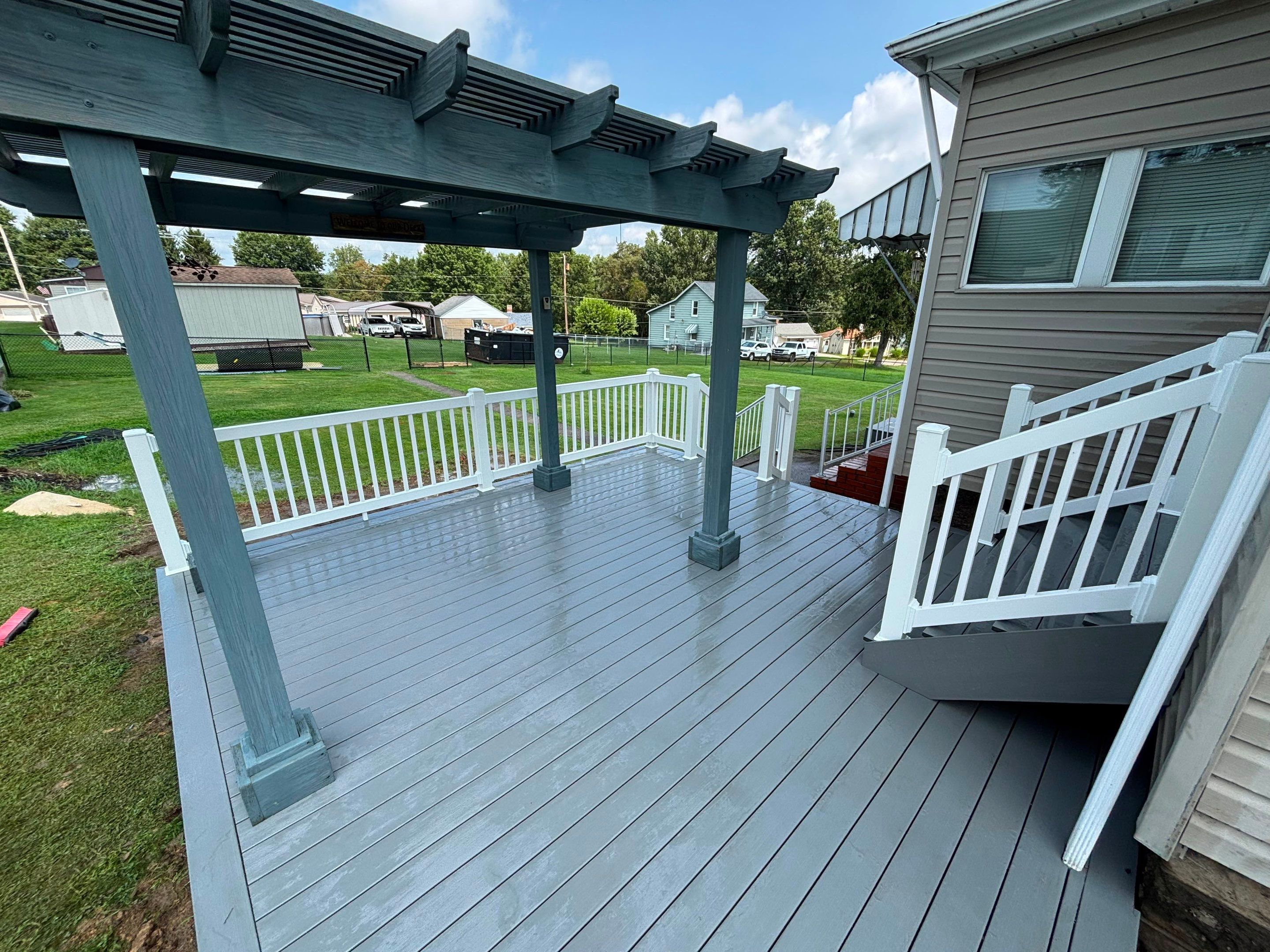 Custom Composite Deck in Hiller, PA by Cousins Roofing Siding & Decks